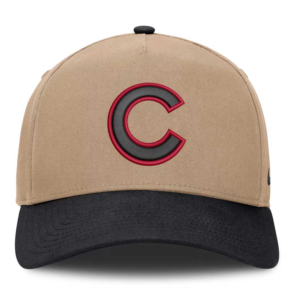 Chicago Cubs Nike A-Frame Tan & Black Adjustable Cap - Image 2