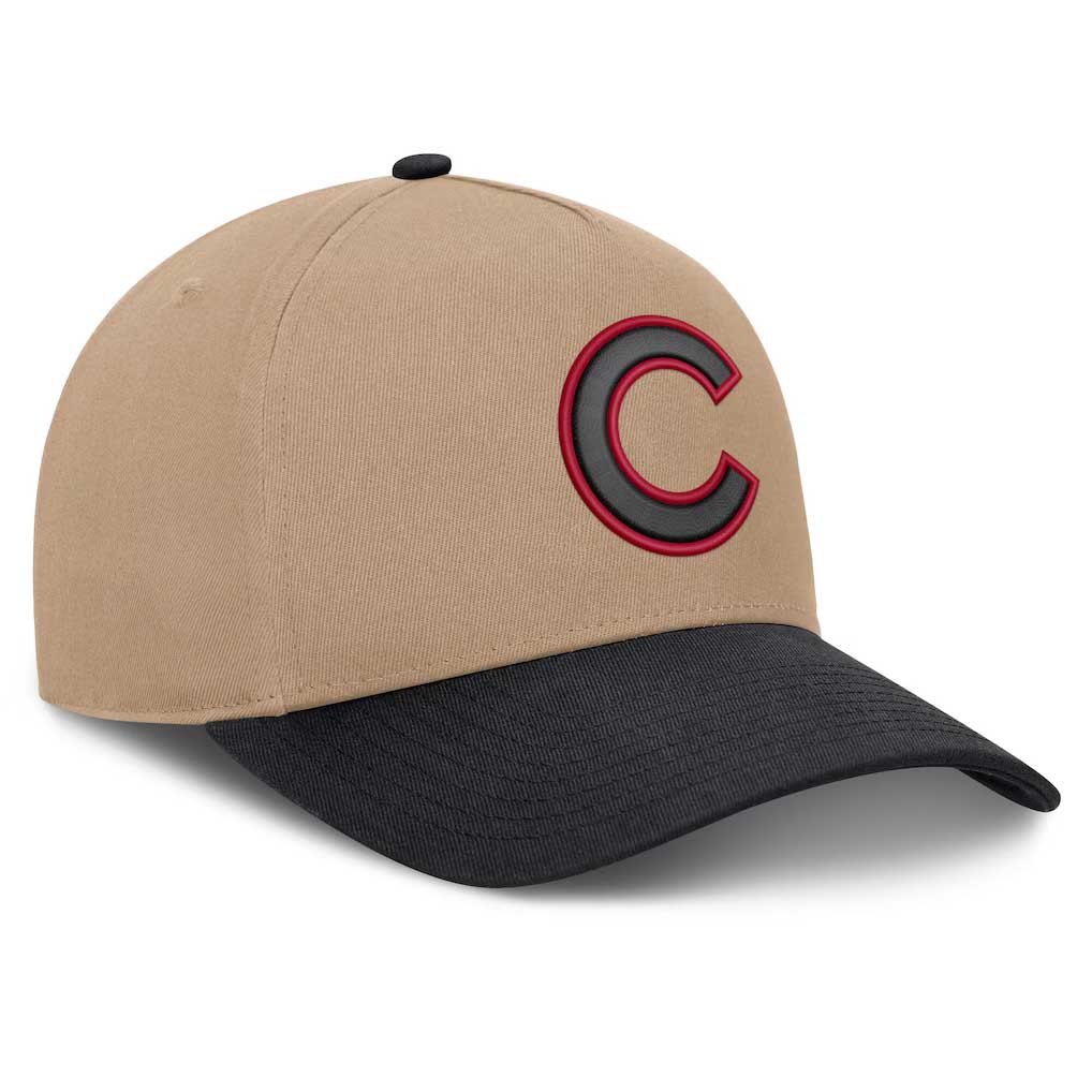 Chicago Cubs Nike A-Frame Tan & Black Adjustable Cap - Image 3