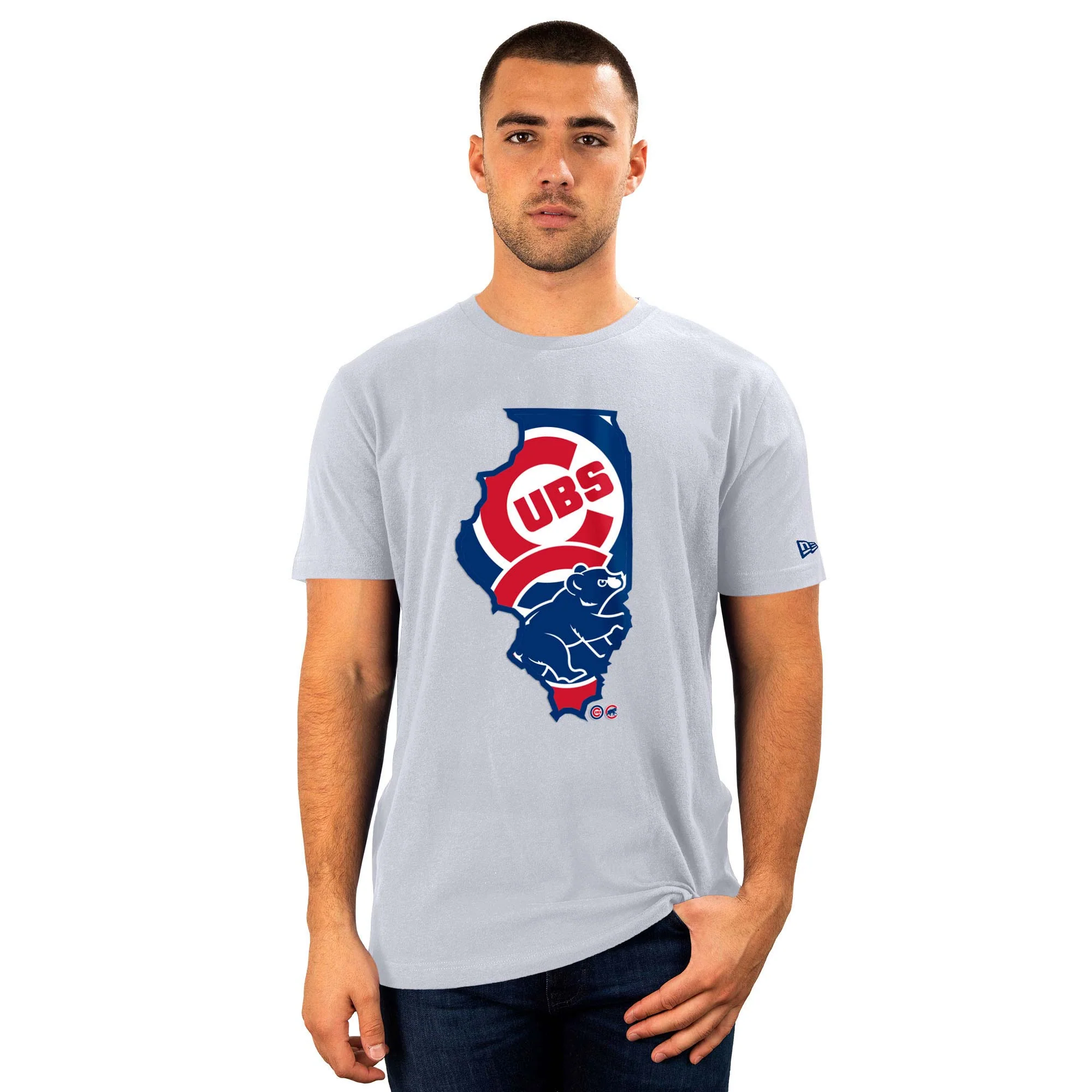 Chicago Cubs Illinois Dual Logo T-Shirt - Image 4
