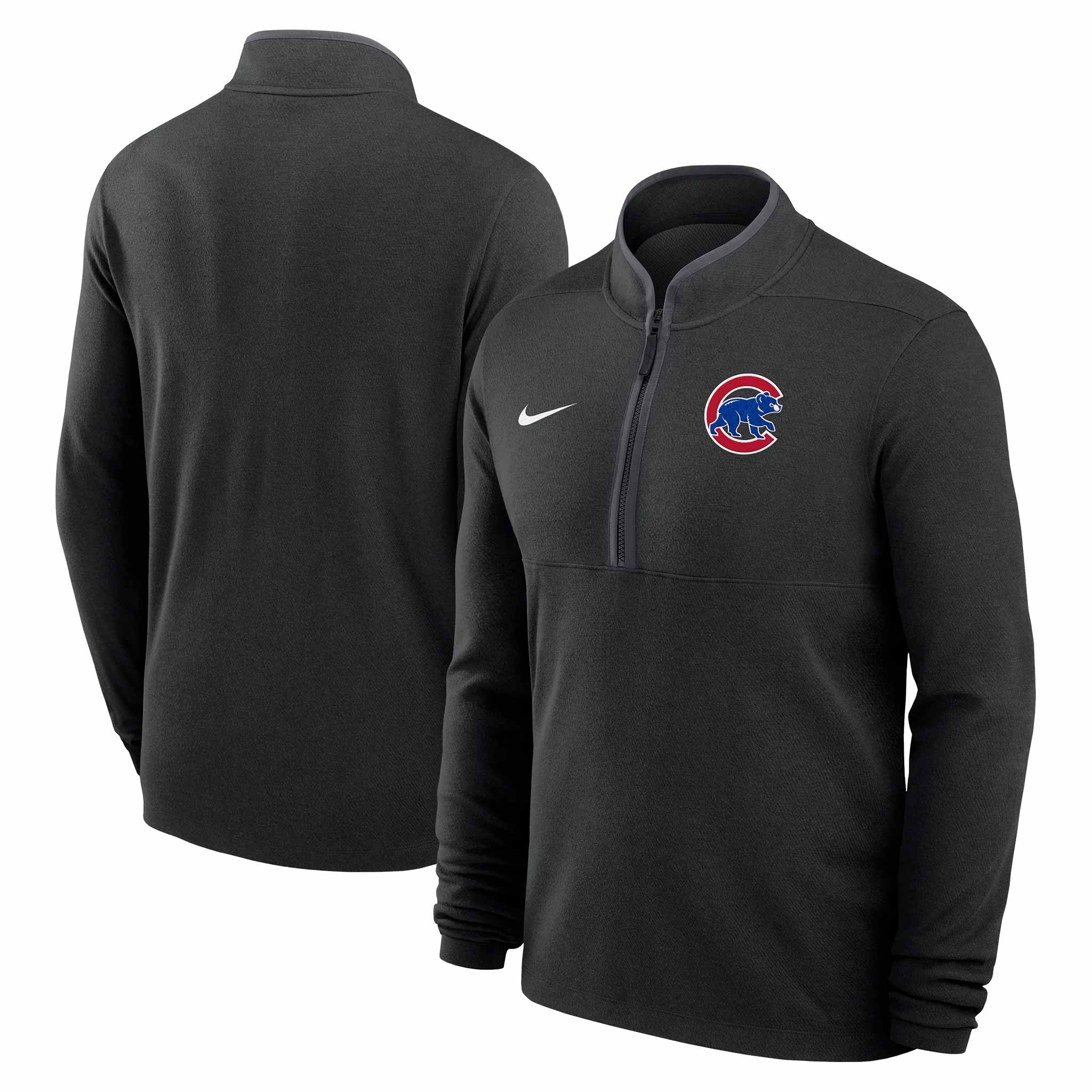 Chicago Cubs Nike Anthracite Half Zip Sweatshirt - Image 3