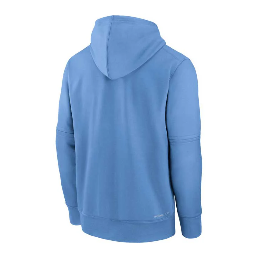Chicago Cubs Nike Authentic On Field Alternate Blues Therma Fleece Hooded Sweatshirt - Image 2