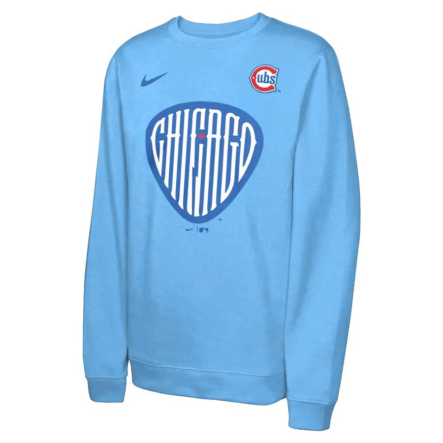 Chicago Cubs Nike Blues Alternate 2 Logo Out Think Crewneck Sweatshirt