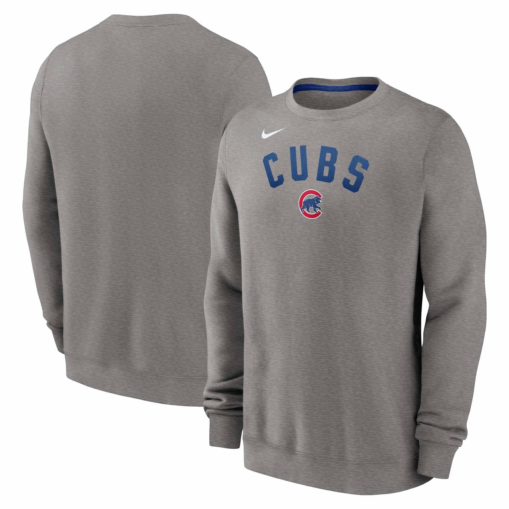 Chicago Cubs Nike Classic Twill Crew Sweatshirt Grey - Image 3