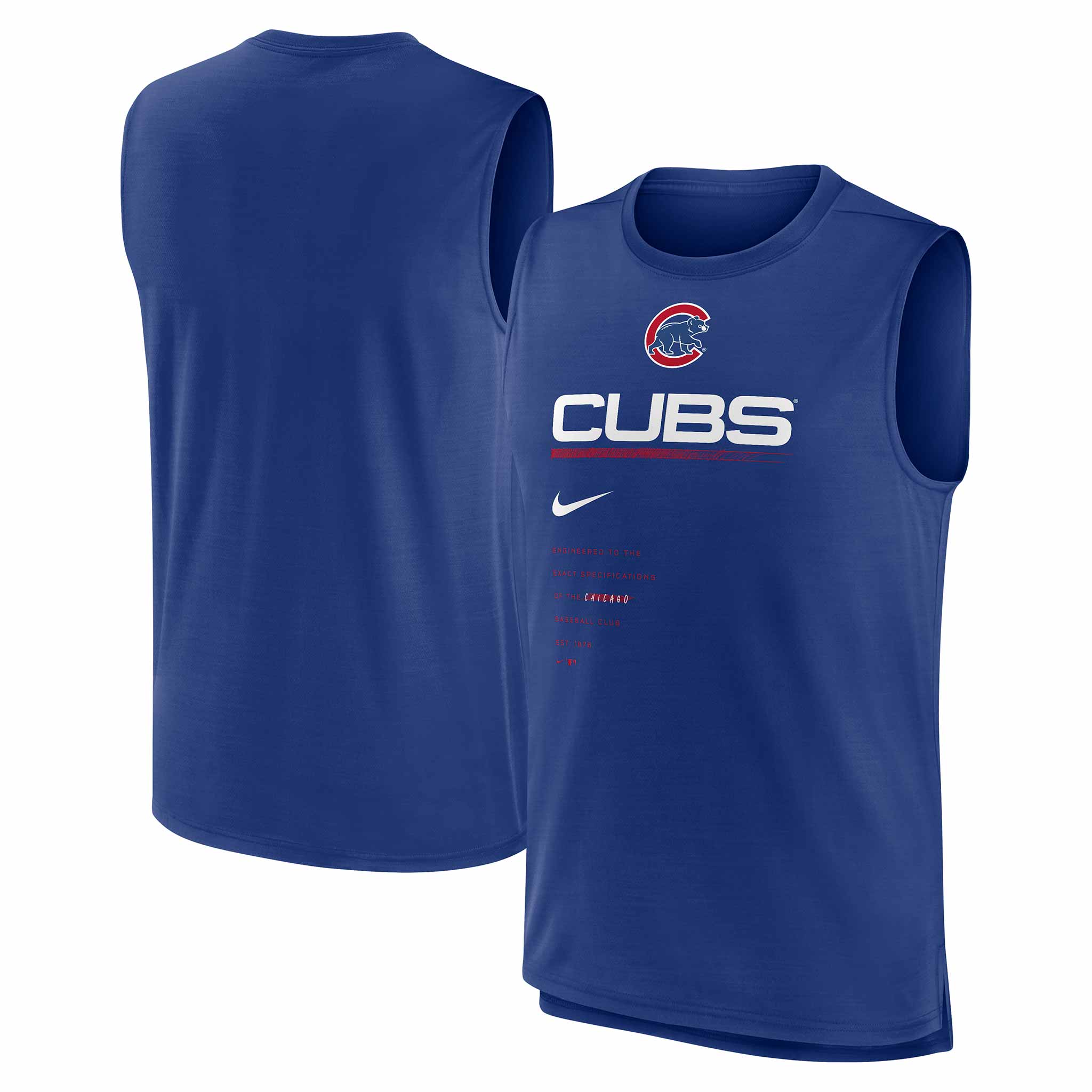 Chicago Cubs Nike Exceed Sleveless T-Shirt - Image 3
