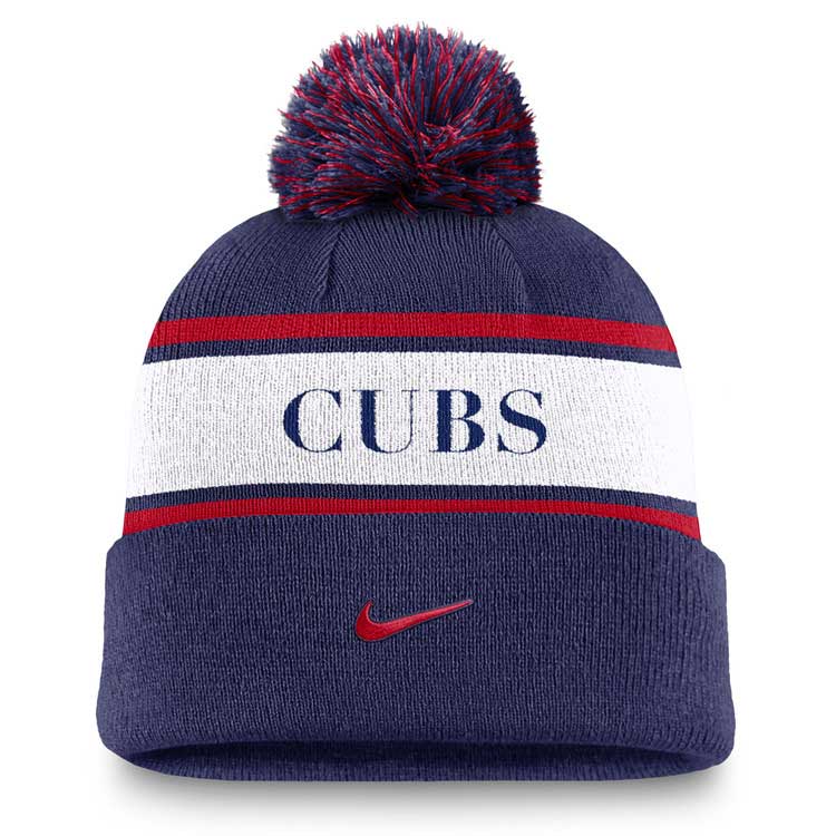 Chicago Cubs Nike Peak Standard Chicago Pom Beanie - Image 2