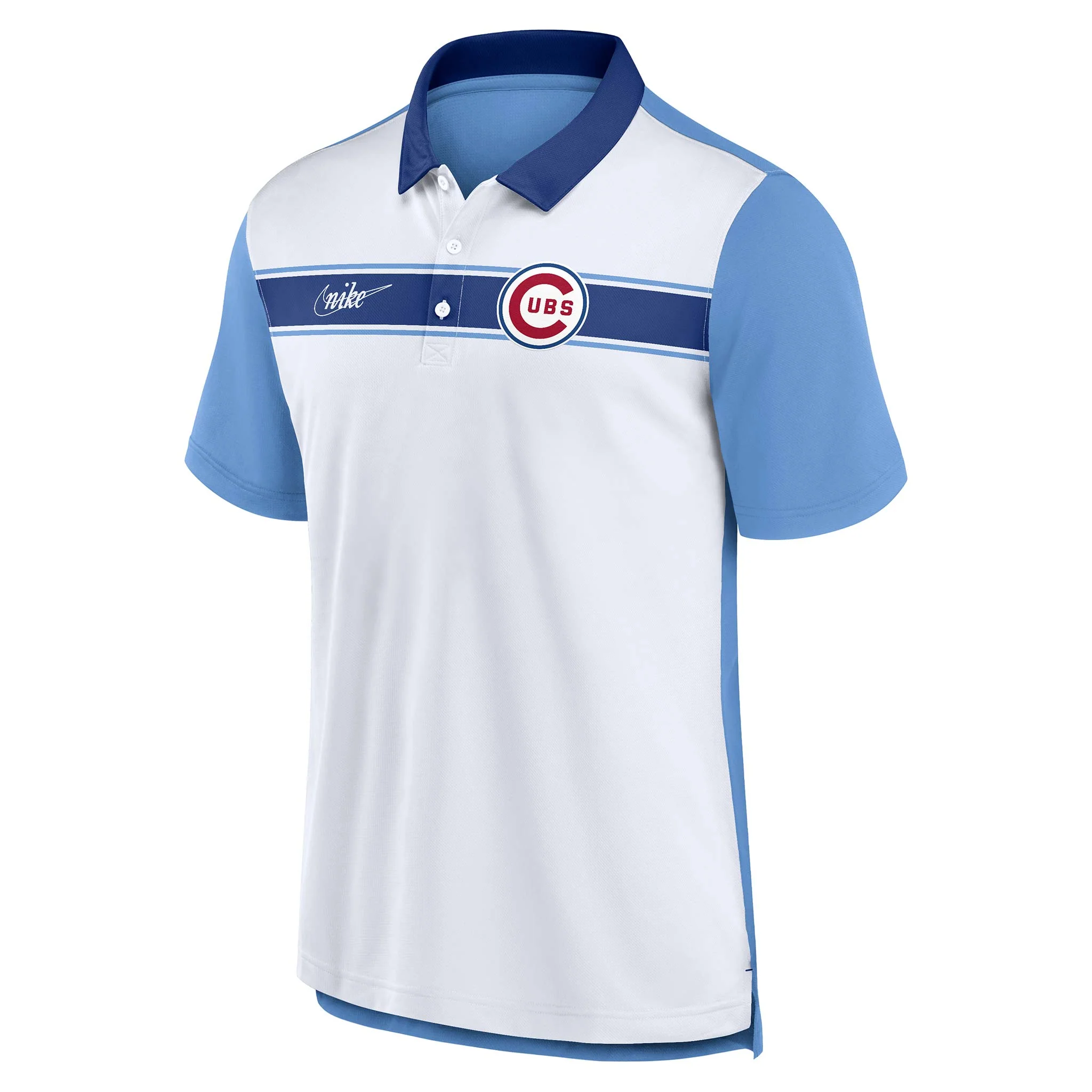 Chicago Cubs Nike Rewind Striped Polo