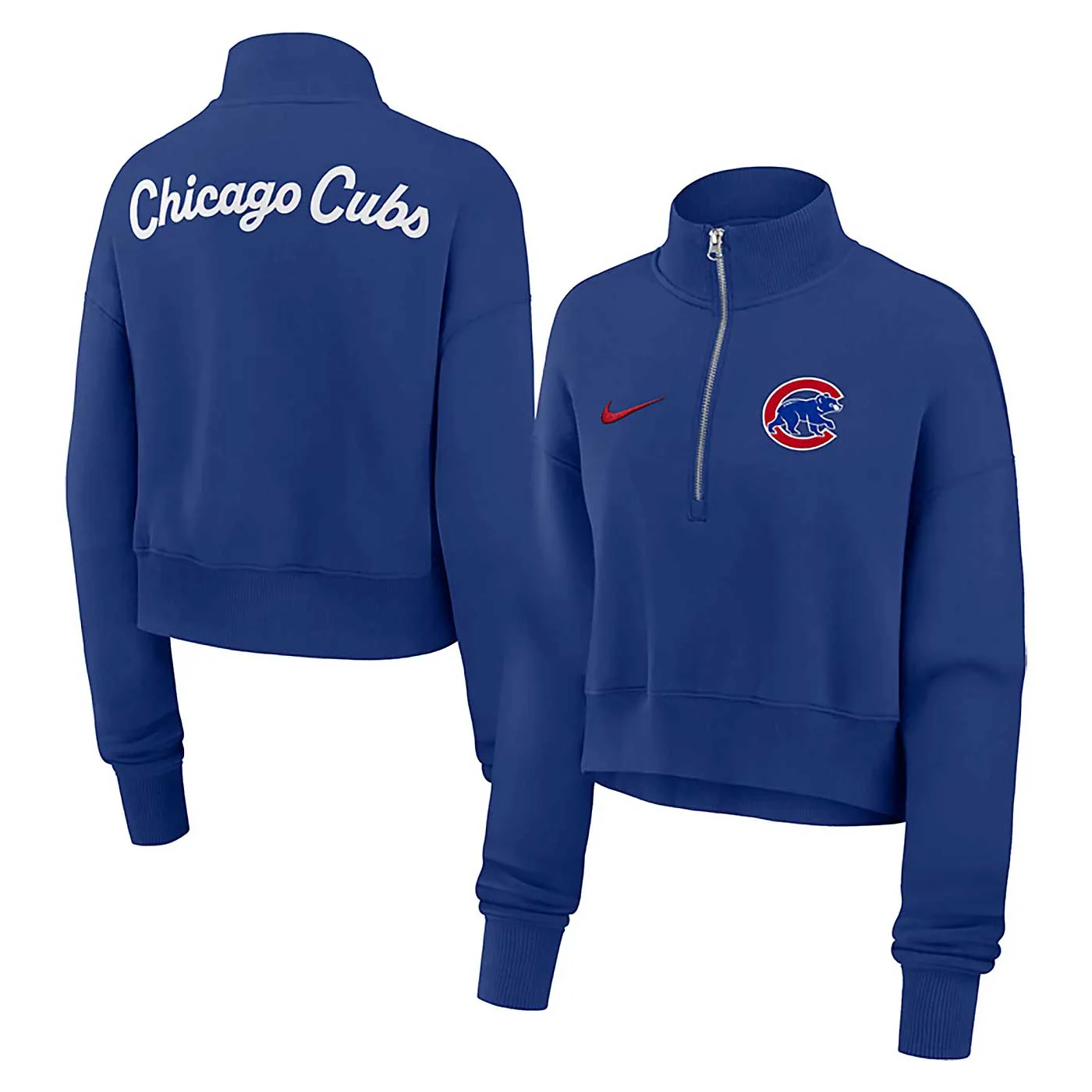 Chicago Cubs Nike Women's Nike Phoenix Half Zip Pullover Sweatshirt