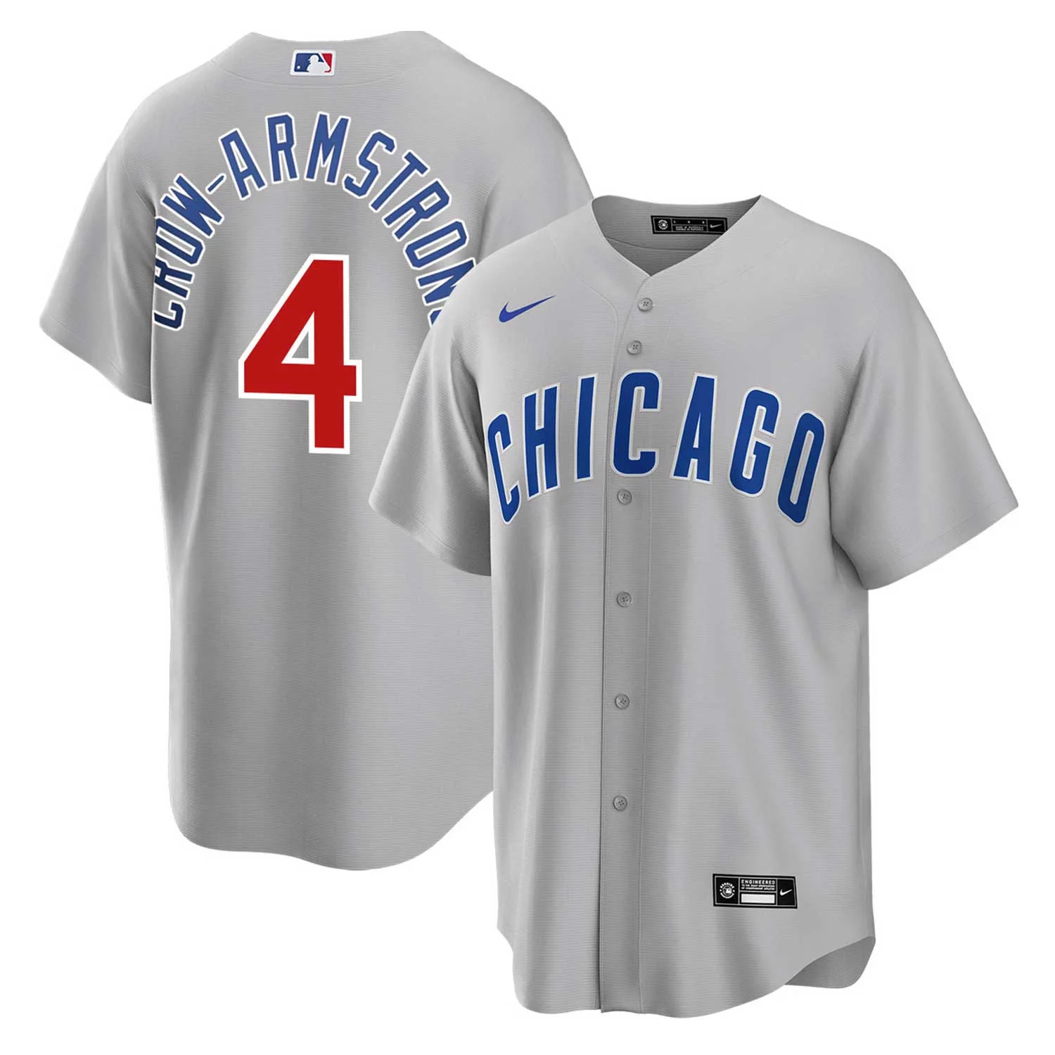 Chicago Cubs Pete Crow-Armstrong Nike Road Replica Jersey With Authentic Lettering