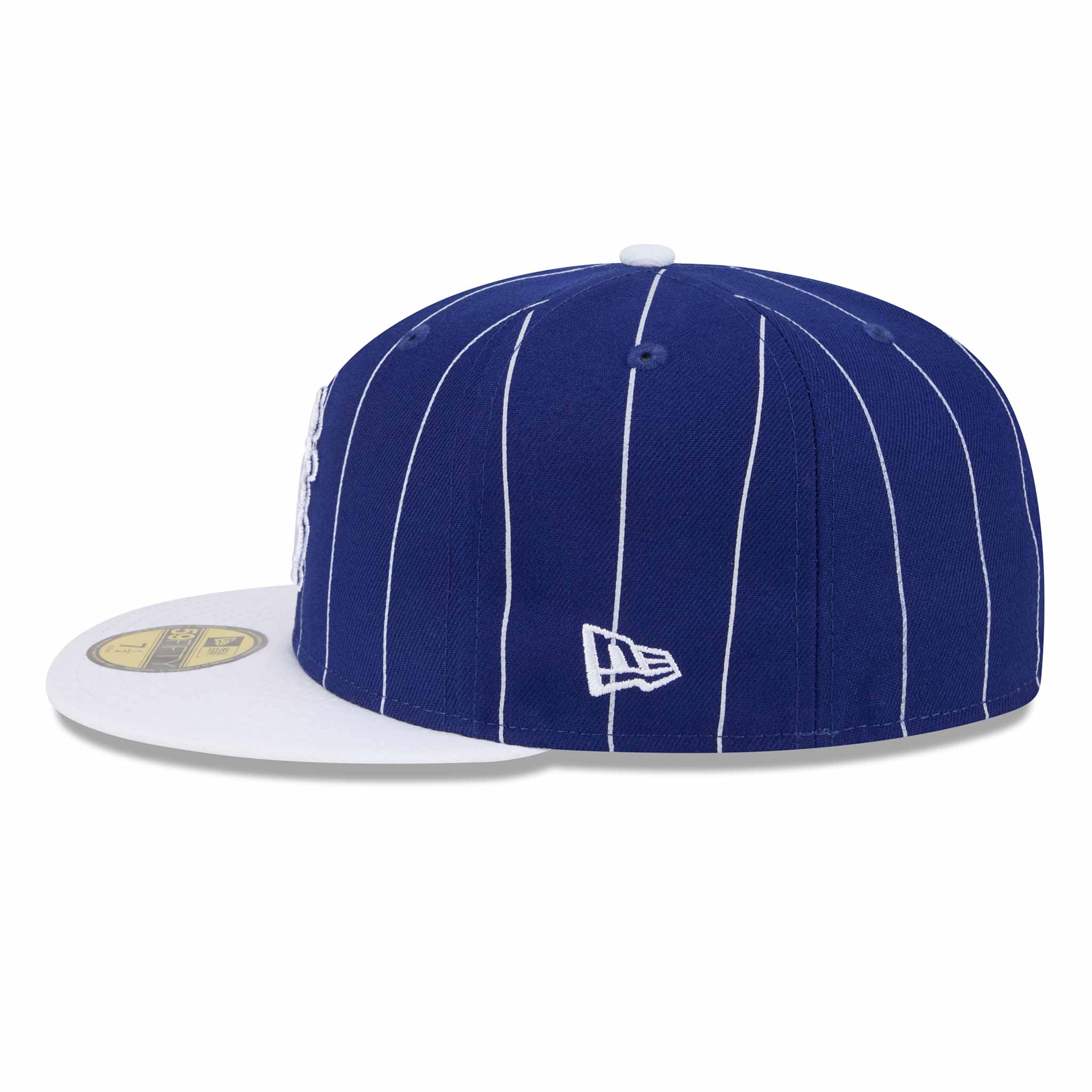Chicago Cubs Pinstripe Navy 1914 Bear 1876 Patch 5950 Fitted Cap - Image 3