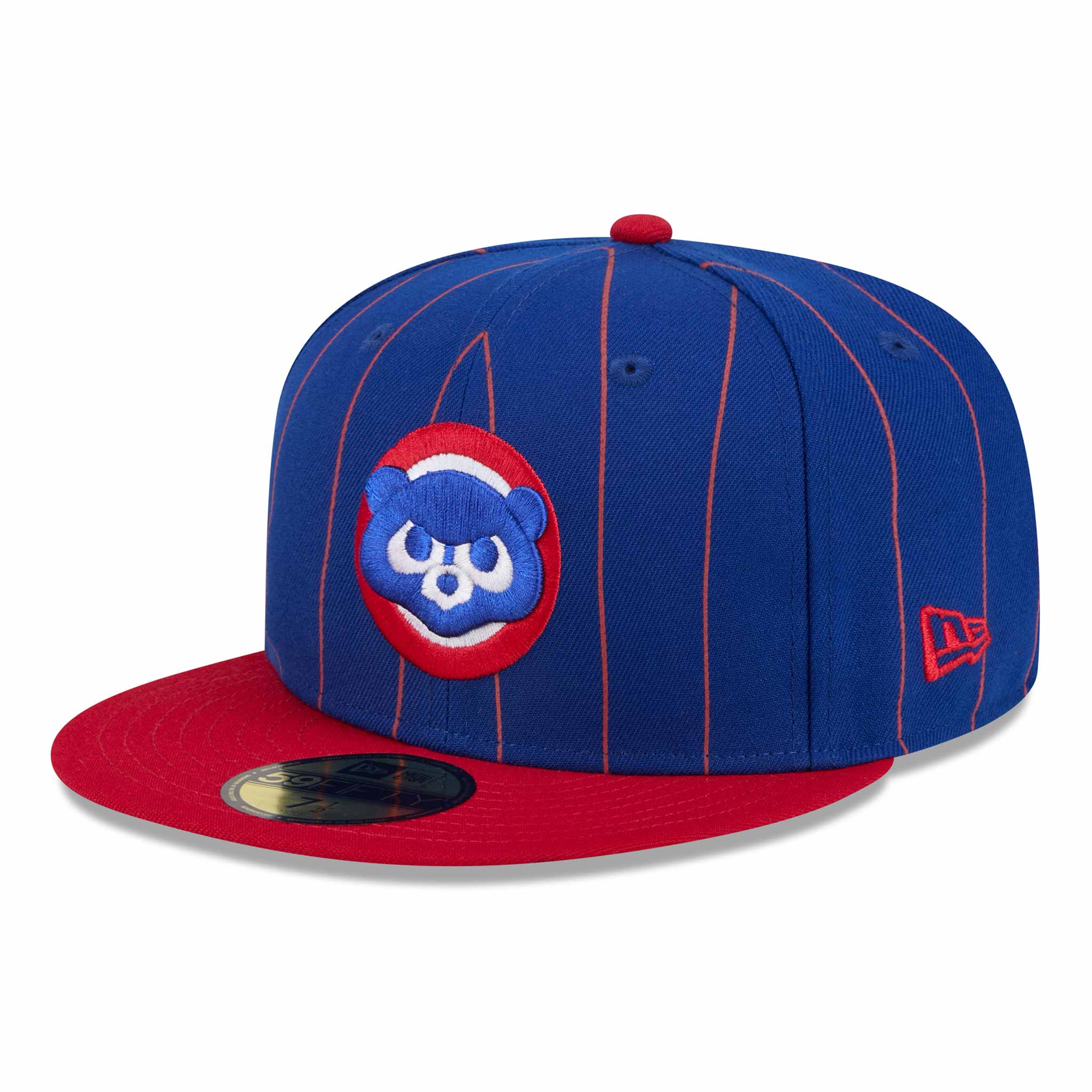 Chicago Cubs Pinstripe Royal 1984 Bear 1876 Patch 5950 Fitted Cap - Image 4