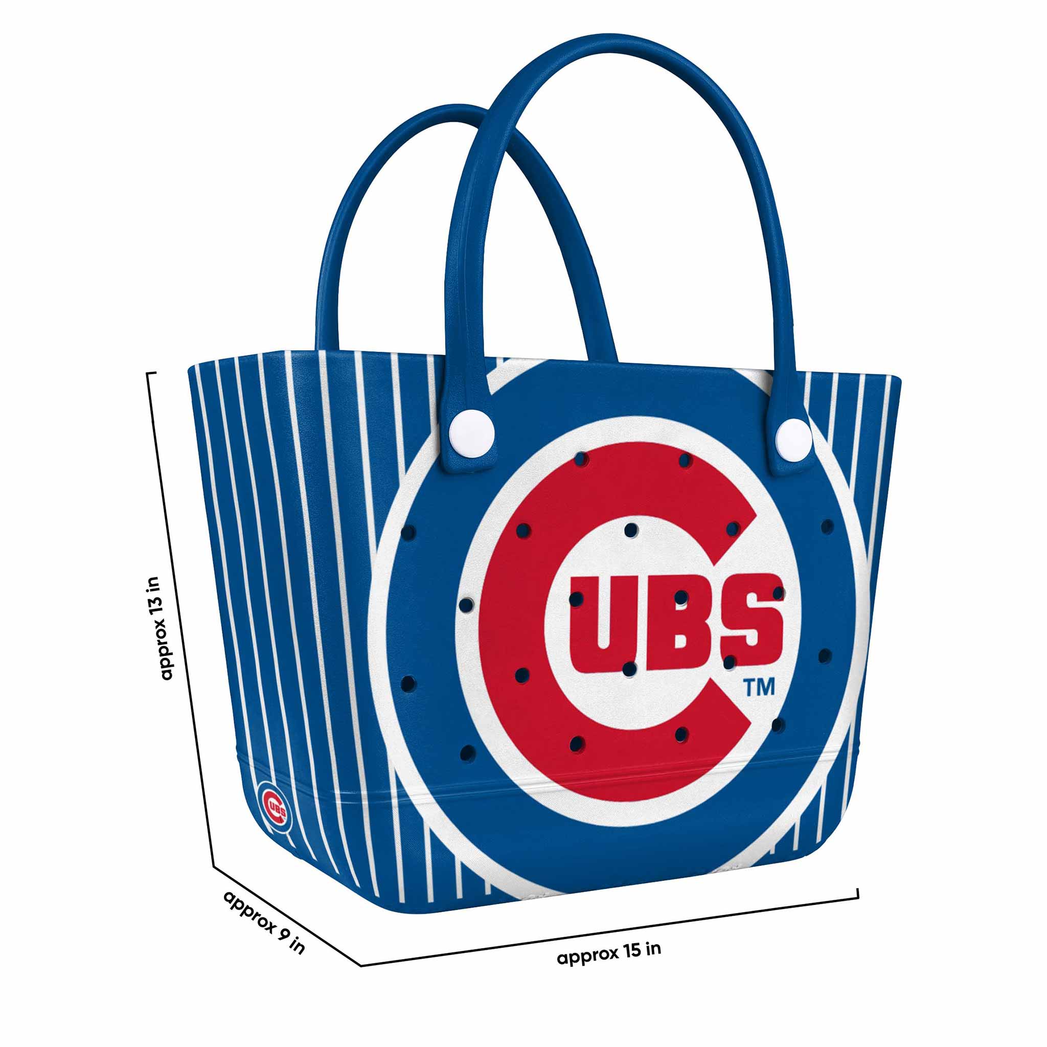 Chicago Cubs Pinstripe Tailgate Tote Bag - Image 2