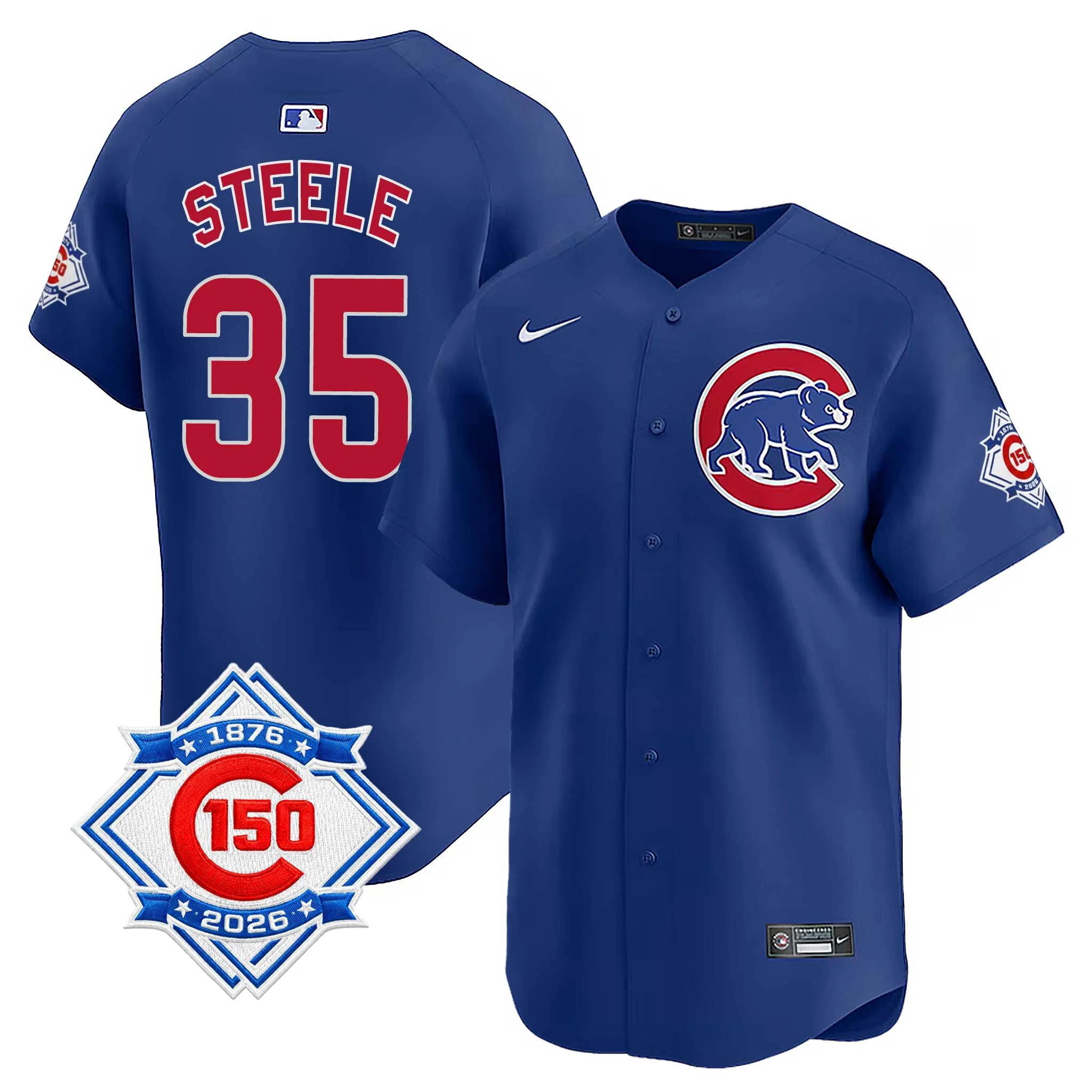 Chicago Cubs Porter Hodge Nike Alternate Vapor Limited 150th Anniversary Jersey With Authentic Lettering