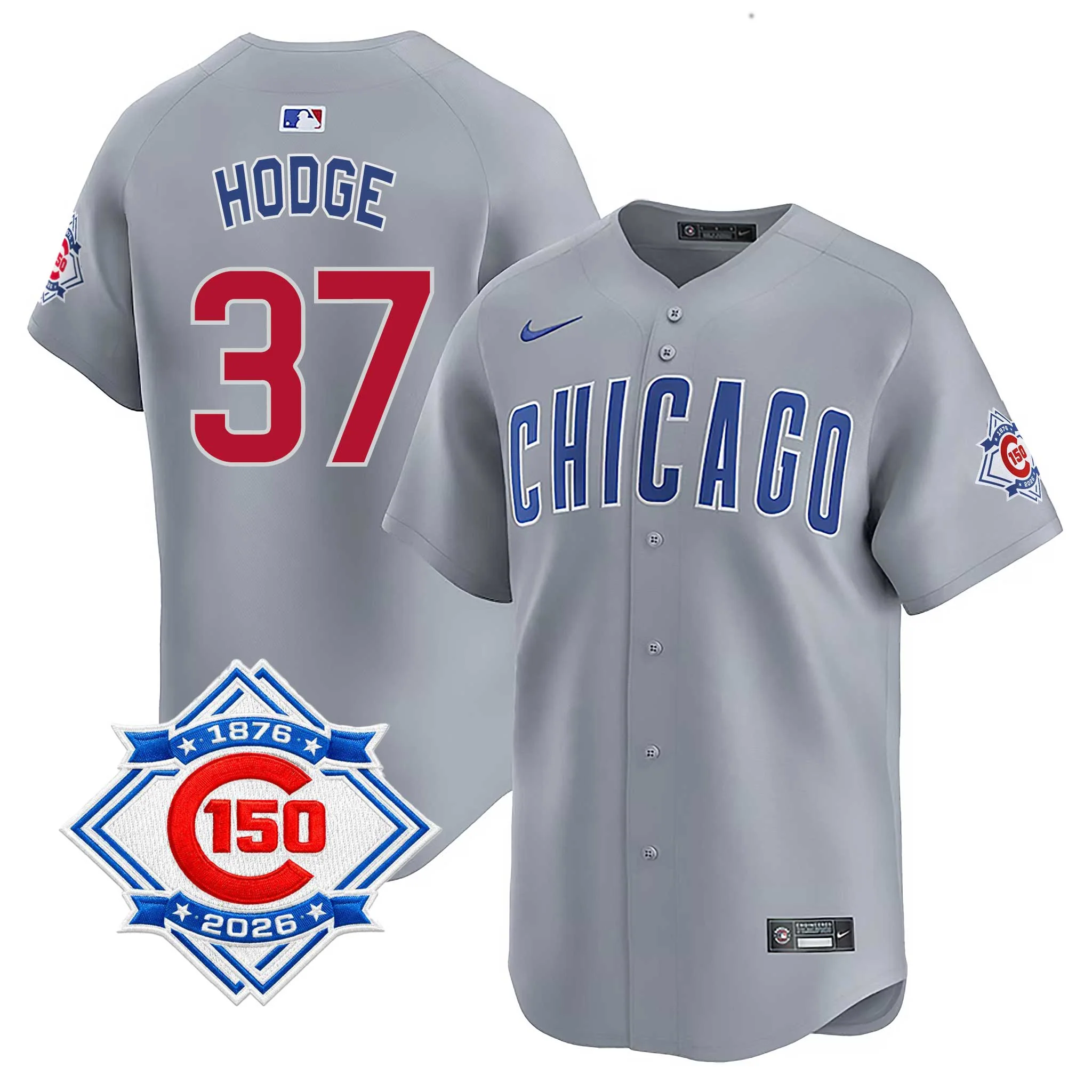 Chicago Cubs Porter Hodge Nike Road Vapor Limited 150th Anniversary Jersey With Authentic Lettering