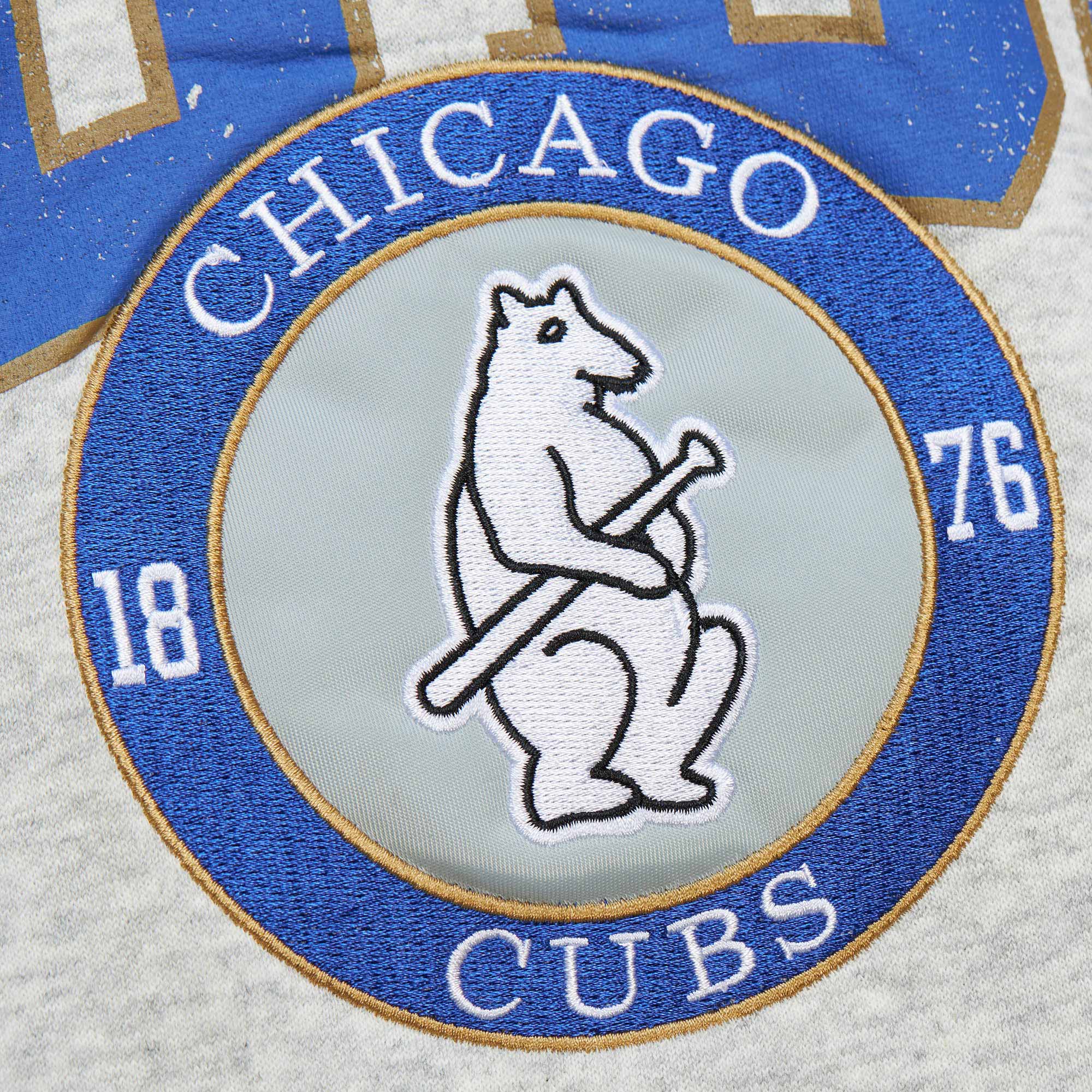 Chicago Cubs Premium Fleece Crew Vintage Logo - Image 3