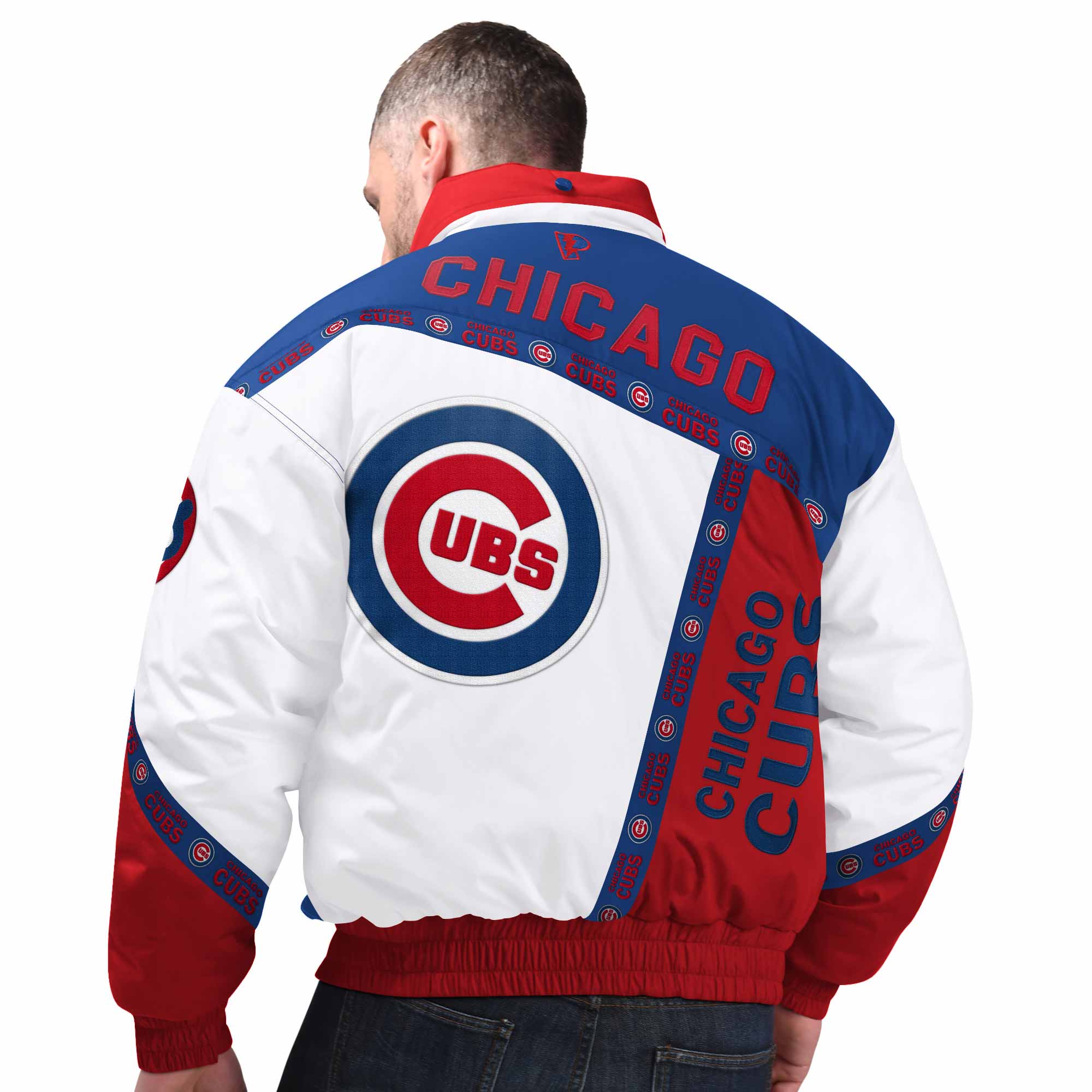 Chicago Cubs Pro Player 90's Tape Jacket - Image 3