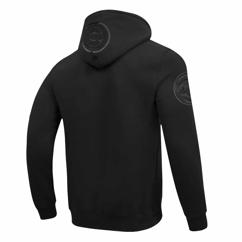 Chicago Cubs Pro Standard Triple Black Hooded Sweatshirt - Image 5