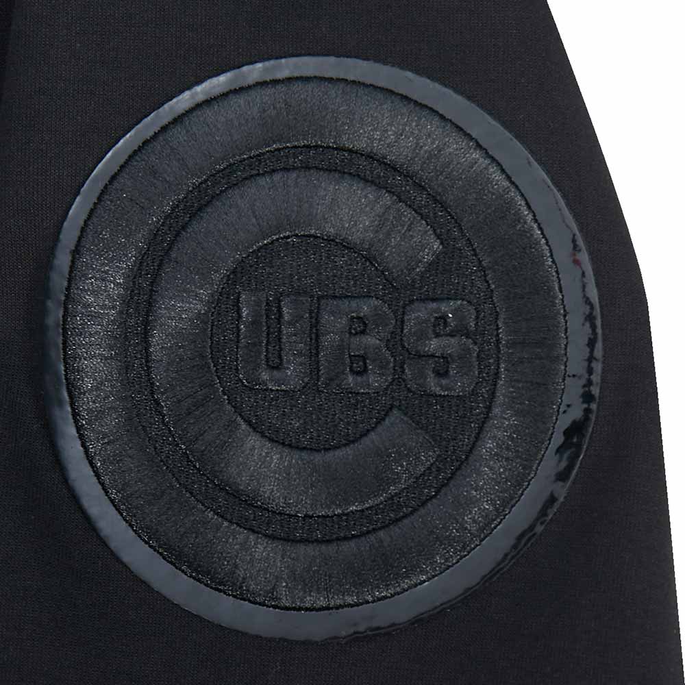 Chicago Cubs Pro Standard Triple Black Hooded Sweatshirt - Image 7