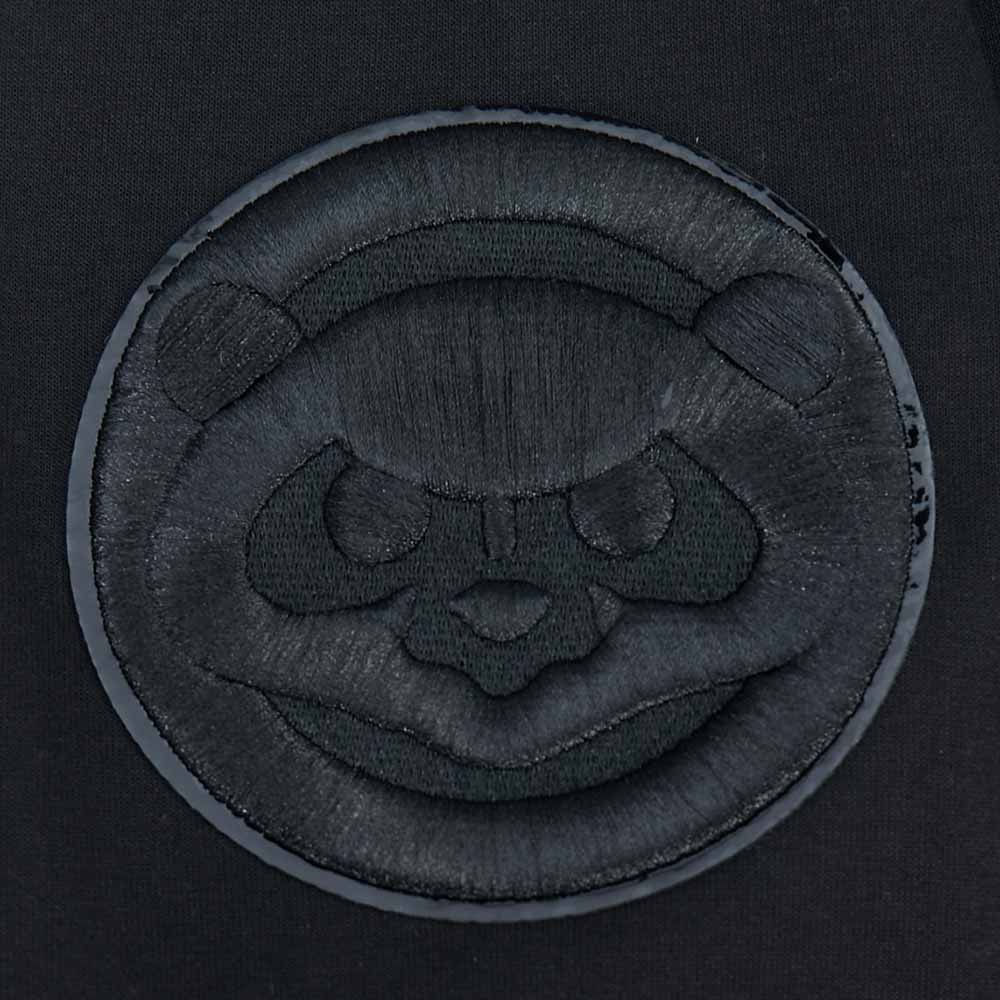 Chicago Cubs Pro Standard Triple Black Hooded Sweatshirt - Image 8