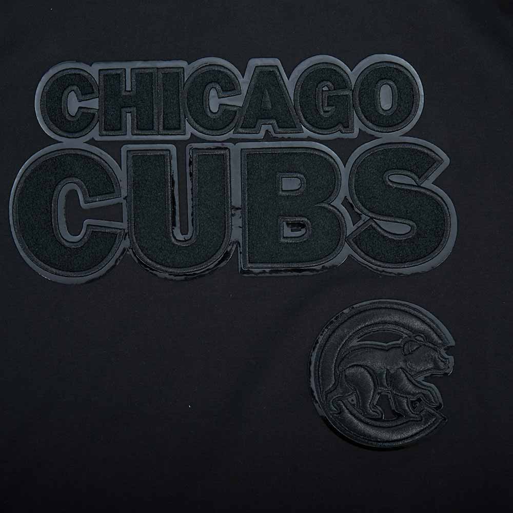Chicago Cubs Pro Standard Triple Black Hooded Sweatshirt - Image 9