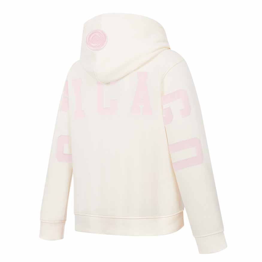 Chicago Cubs Pro Standard Youth Girls Cream Pink Big Shoulders Hooded Sweatshi - Image 3