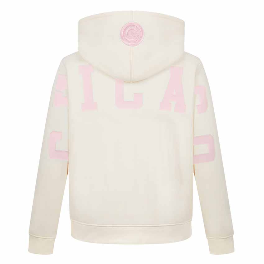 Chicago Cubs Pro Standard Youth Girls Cream Pink Big Shoulders Hooded Sweatshi - Image 5