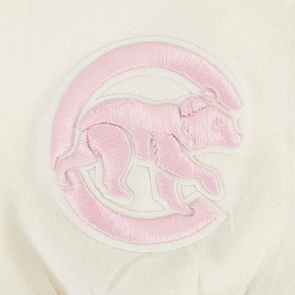 Chicago Cubs Pro Standard Youth Girls Cream Pink Big Shoulders Hooded Sweatshi - Image 7
