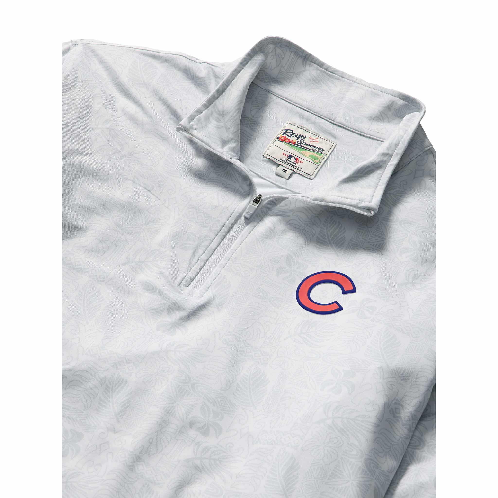 Chicago Cubs Reyn Spooner South Pacific White Quarter Zip - Image 2