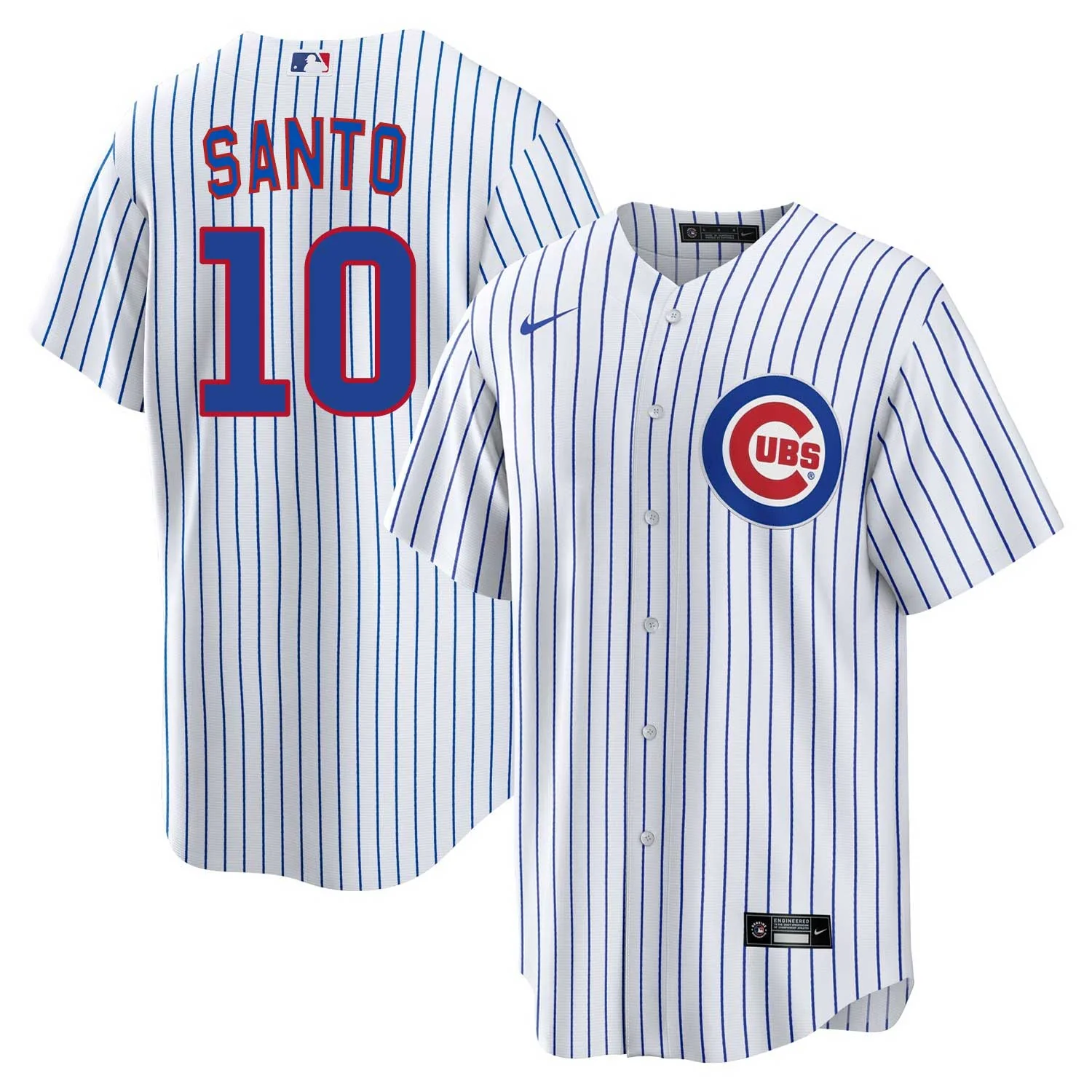 Chicago Cubs Ron Santo Nike Home Replica Jersey With Authentic Lettering