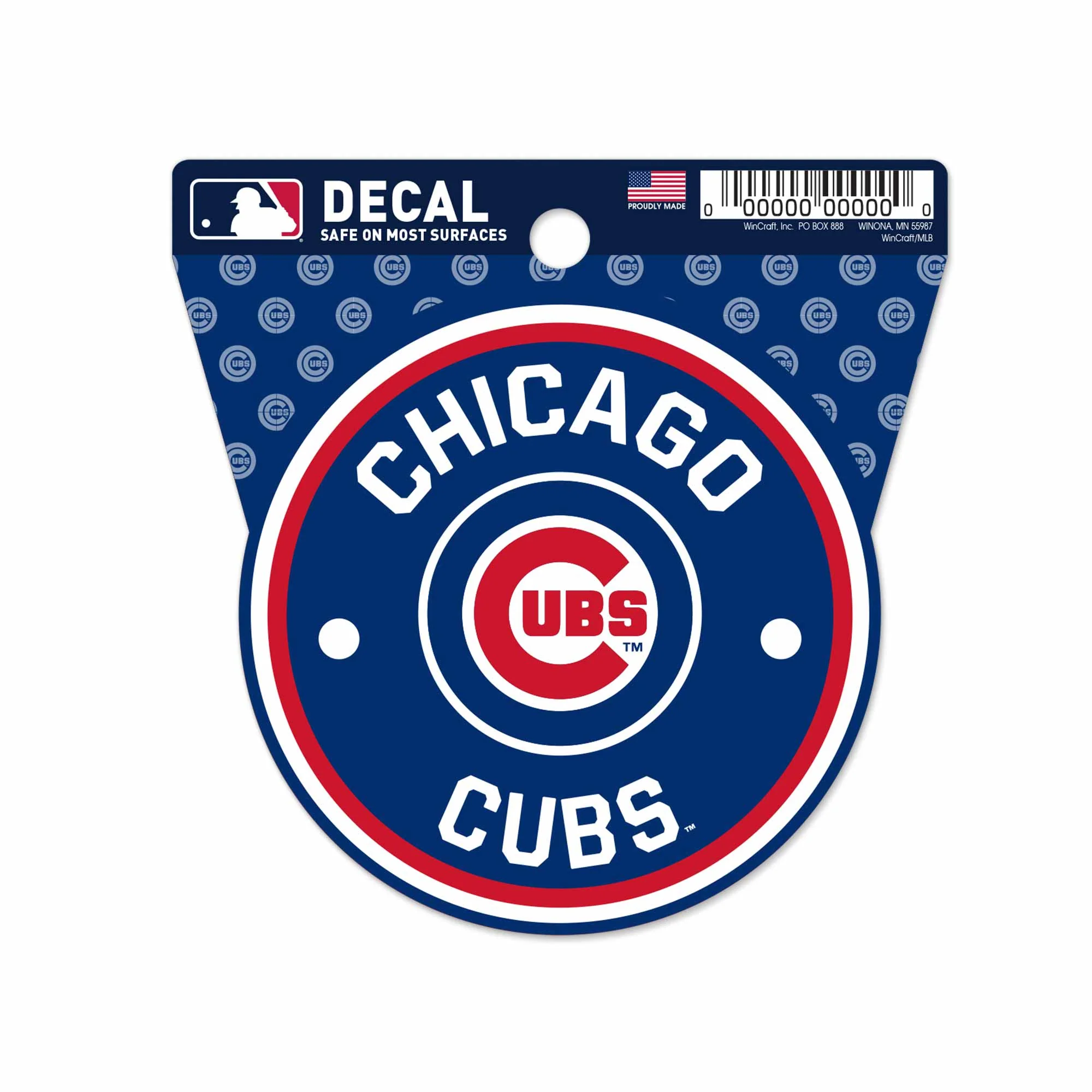 Chicago Cubs Round Clean Cut Decal