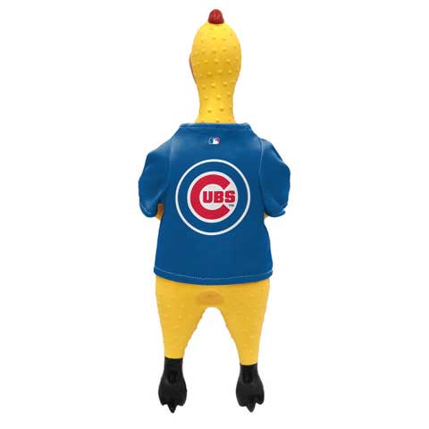 Chicago Cubs Rubber Chicken Dog Toy - Image 2