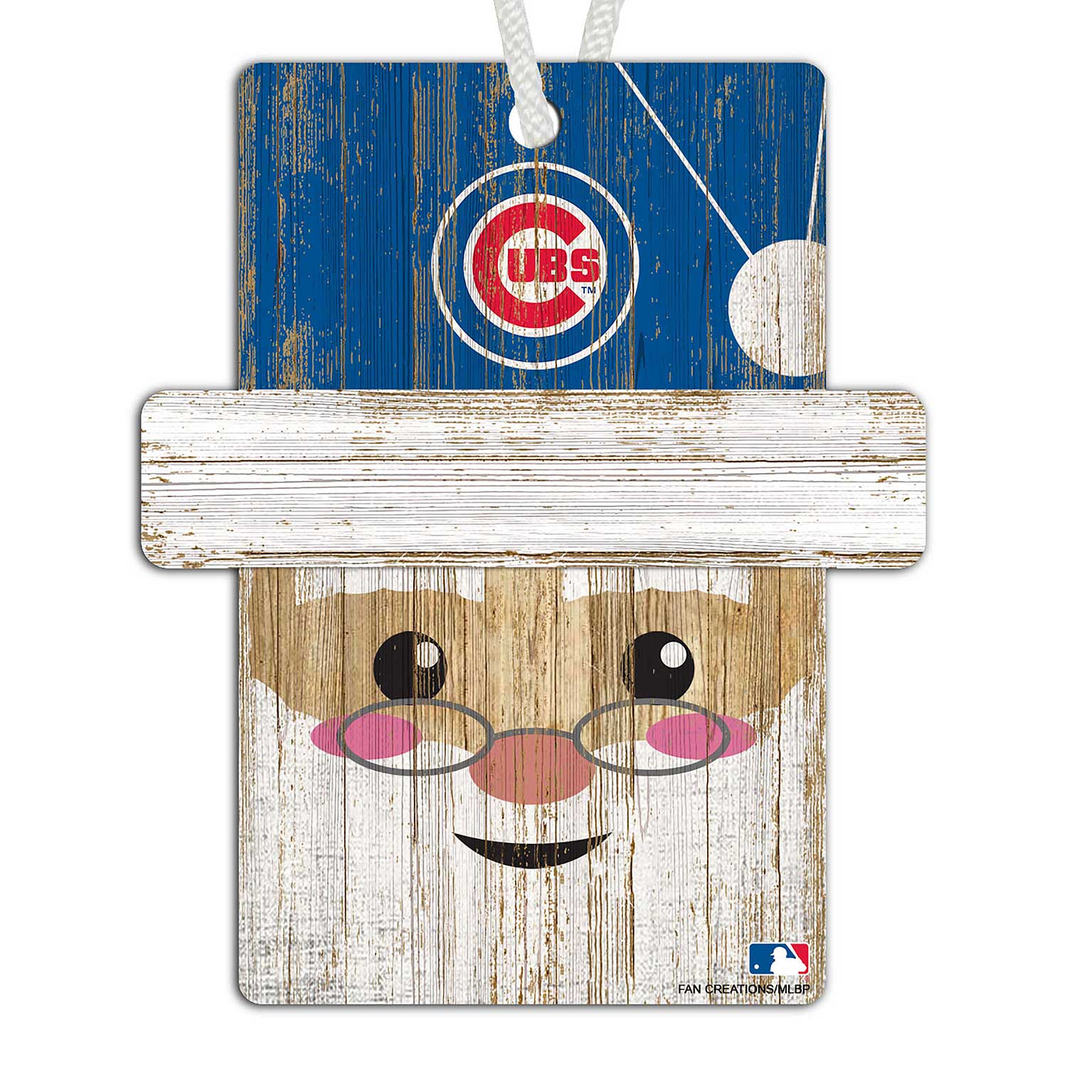 Chicago Cubs Santa Ornament