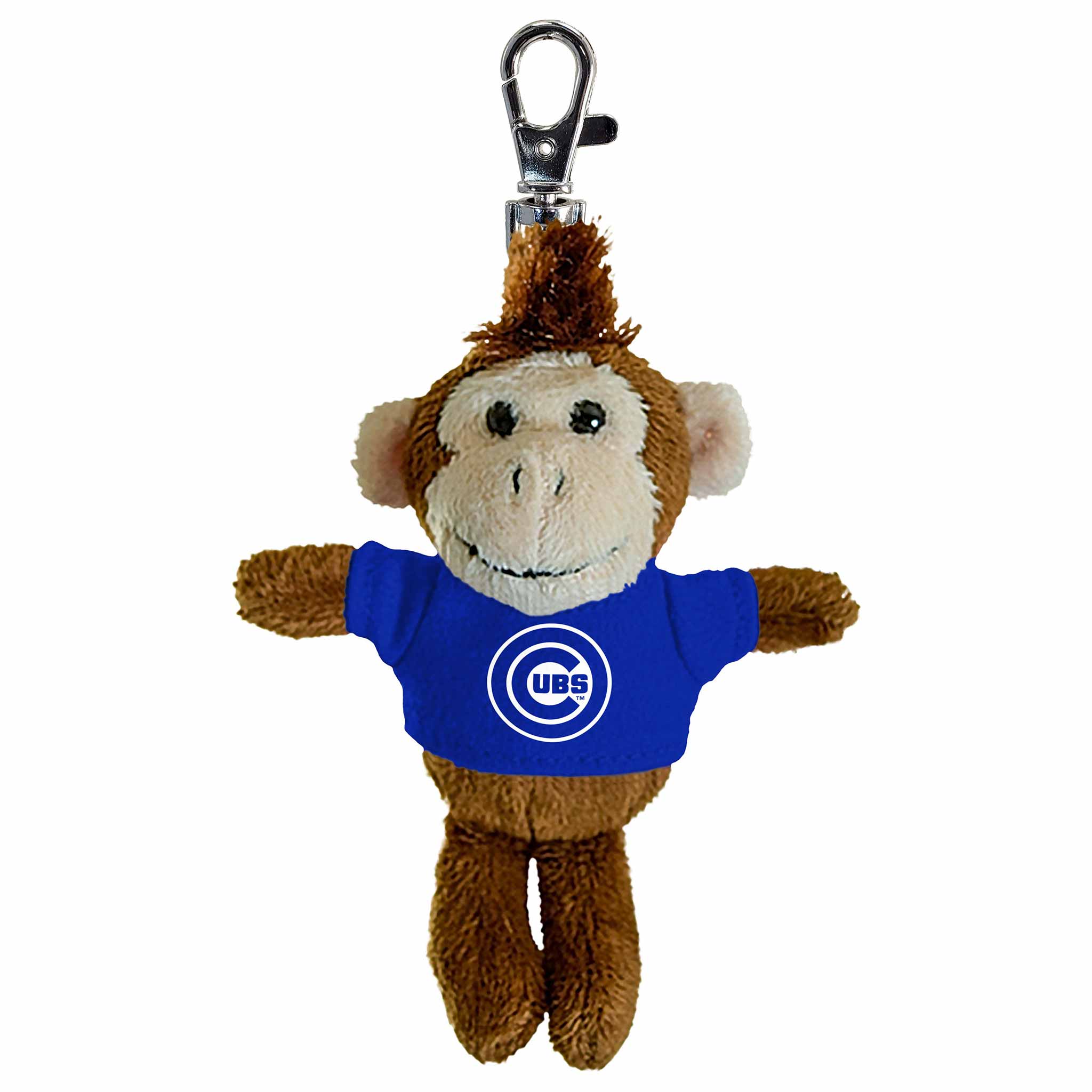 Chicago Cubs Stuffed Monkey Keychain