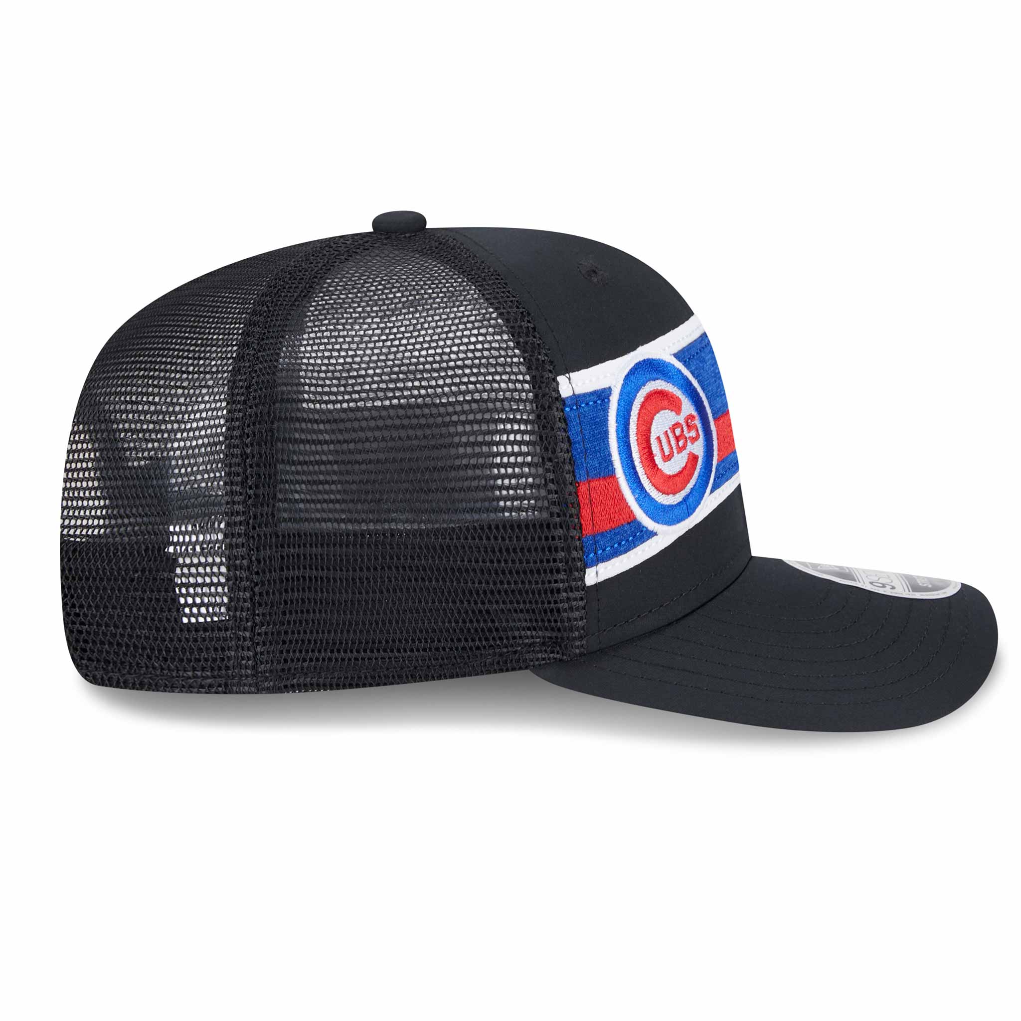 Chicago Cubs Trucker Stripe 9SEVENTY Stretch Snap Trucker Cap - Image 6