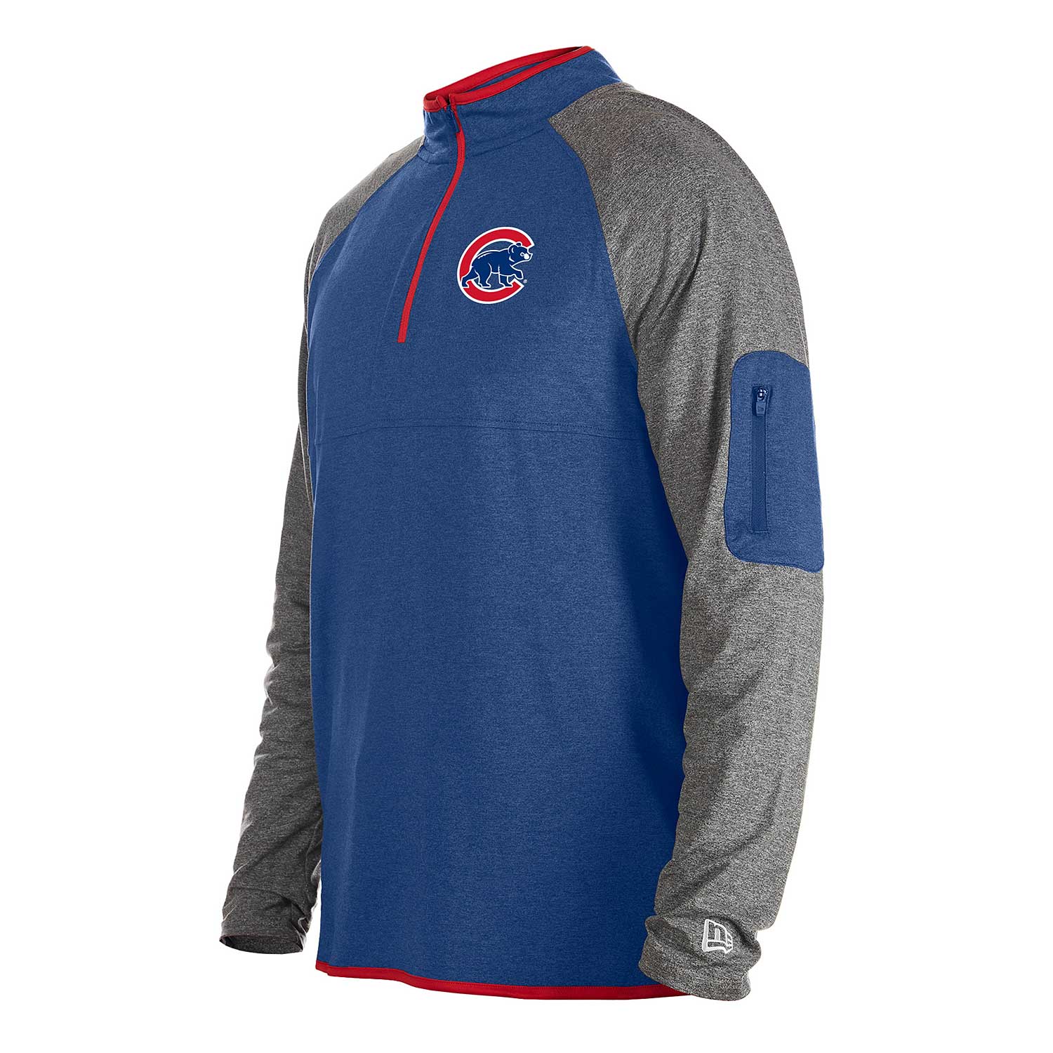 Chicago Cubs Two Tone Walking Bear Quarter Zip Sweatshirt - Image 3