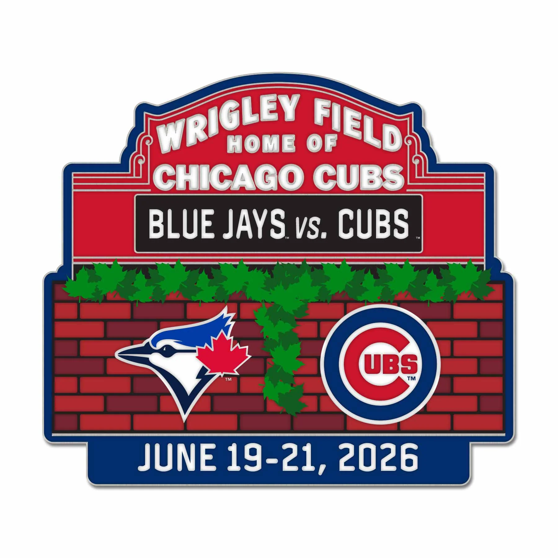Chicago Cubs vs. Toronto Blue Jays 2026 Series Pin
