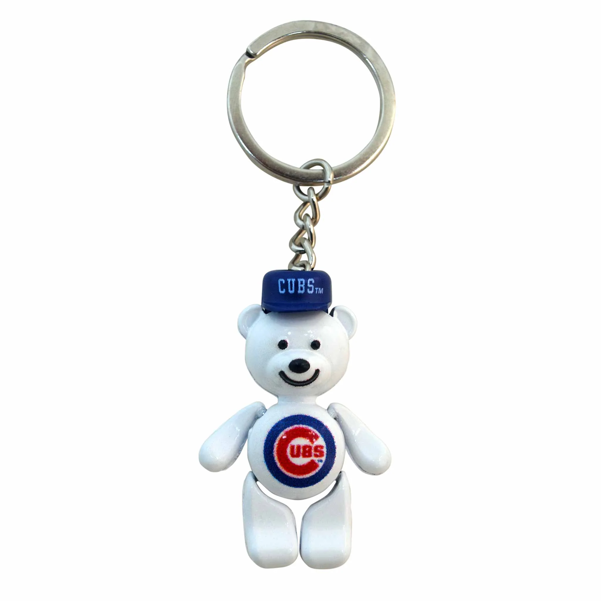 Chicago Cubs White Bear Keychain