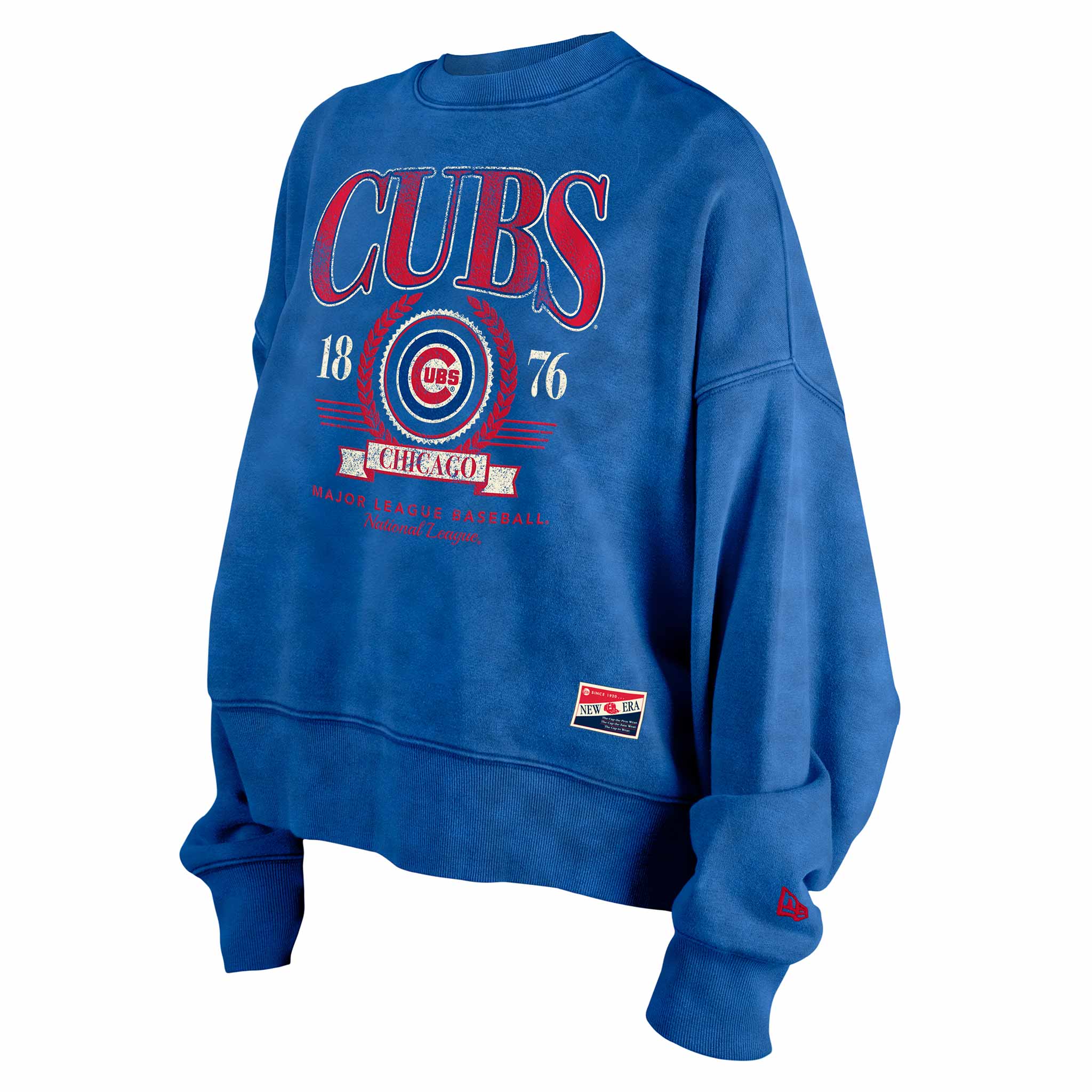 Chicago Cubs Women's New Era Established 1876 Crewneck Sweatshirt - Image 3