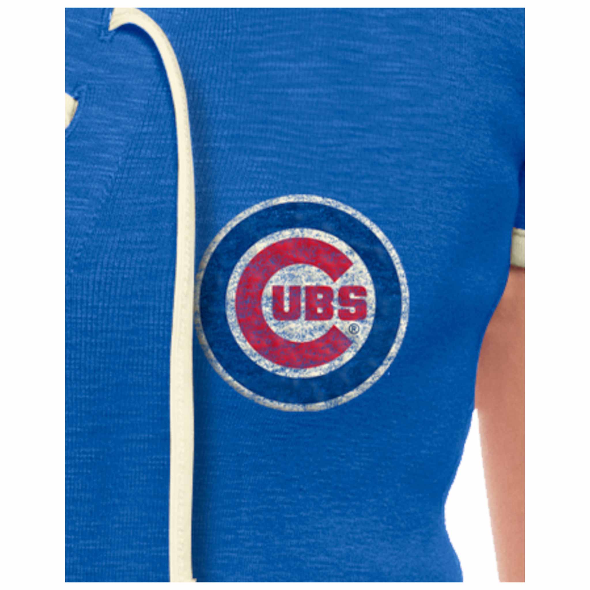 Chicago Cubs Women's New Era String Cropped T-Shirt - Image 5