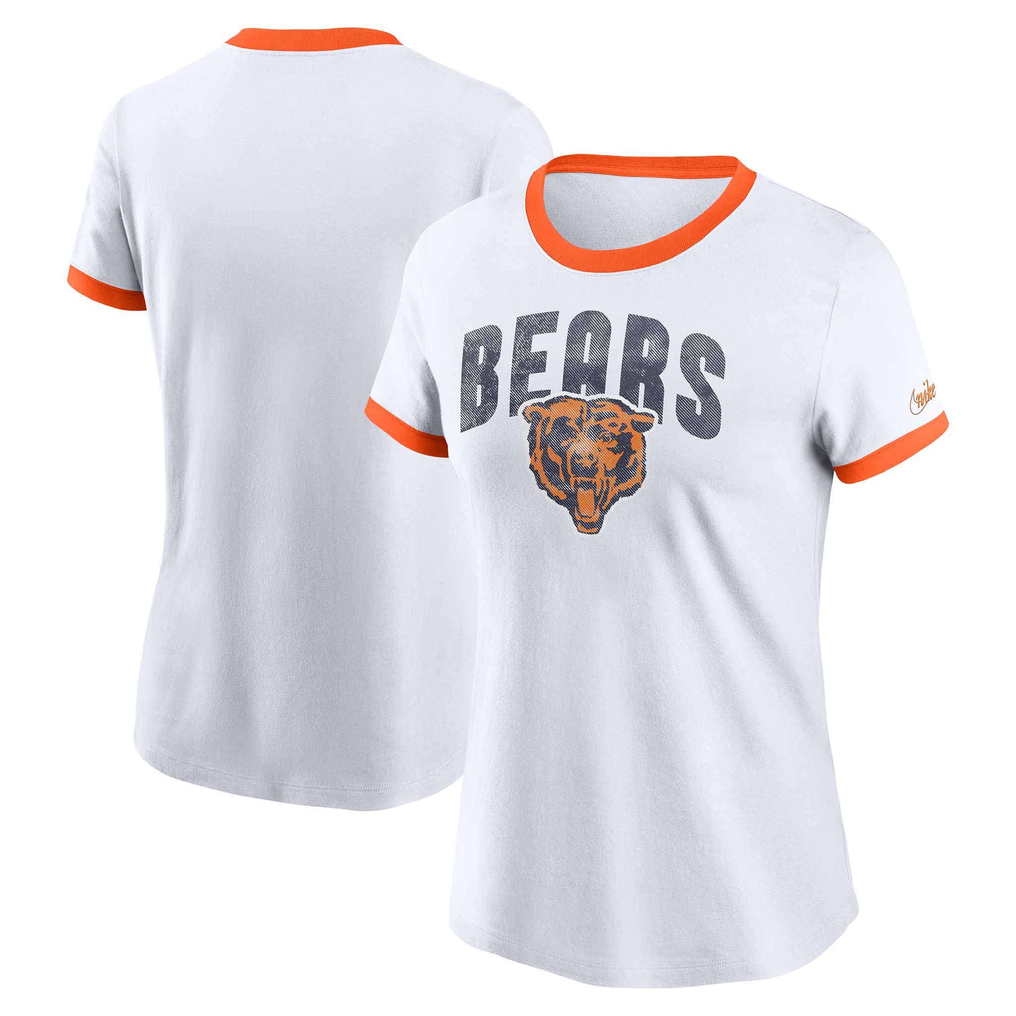 Chicago Bears Women's Nike Rewind Ringer T-Shirt - Image 3