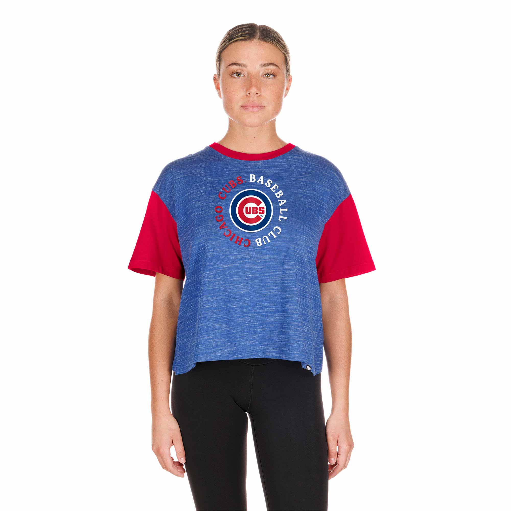 Chicago Cubs Women's Two Tone Baseball Club T-Shirt - Image 3