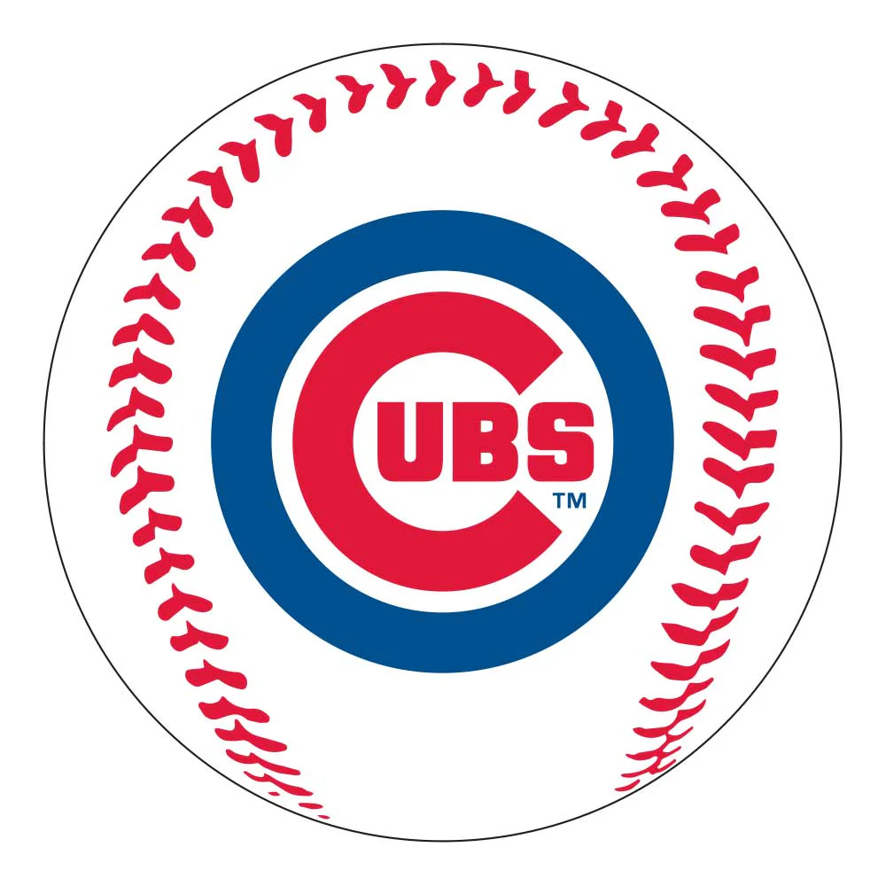 Chicago Cubs Wooden Baseball Magnet