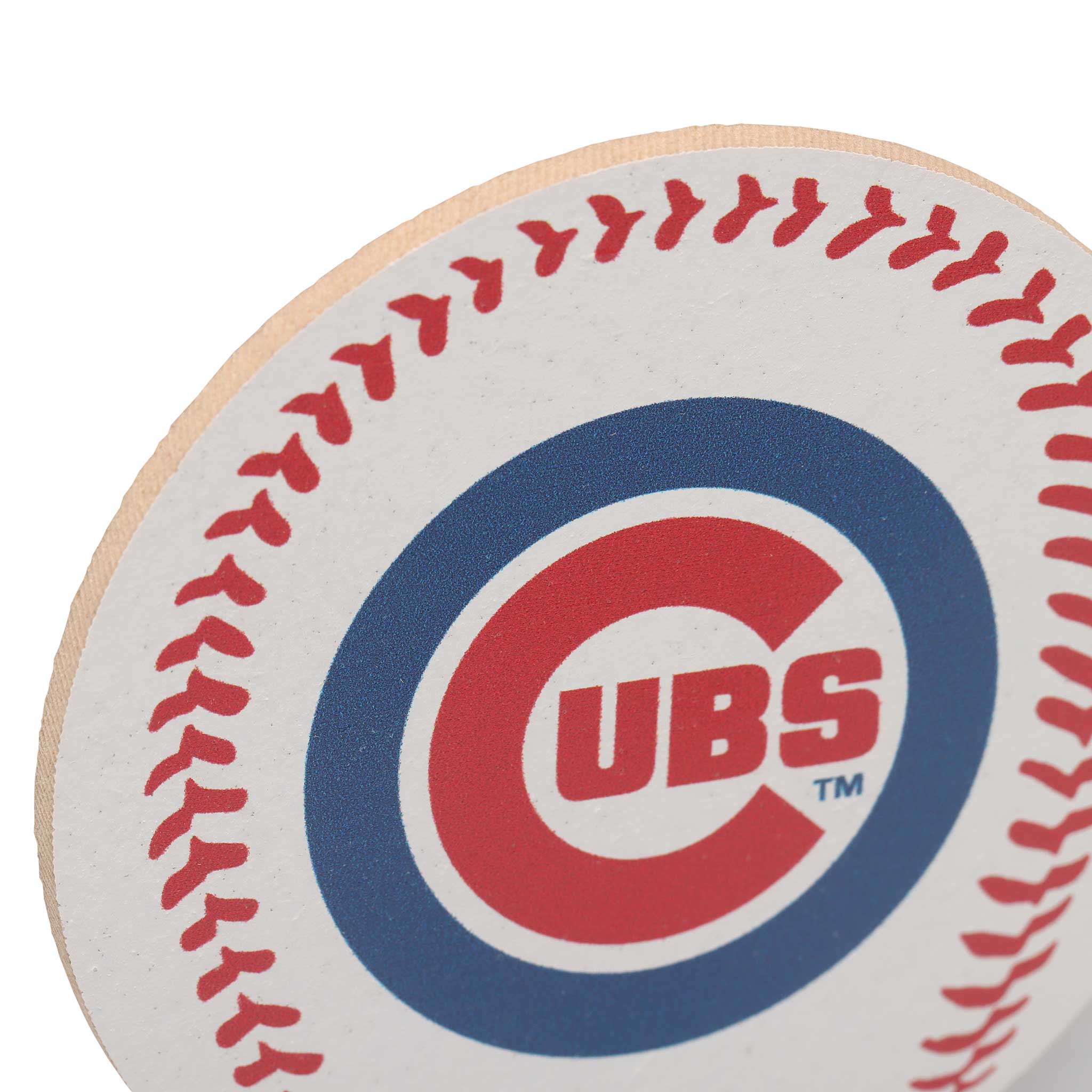 Chicago Cubs Wooden Baseball Magnet - Image 2