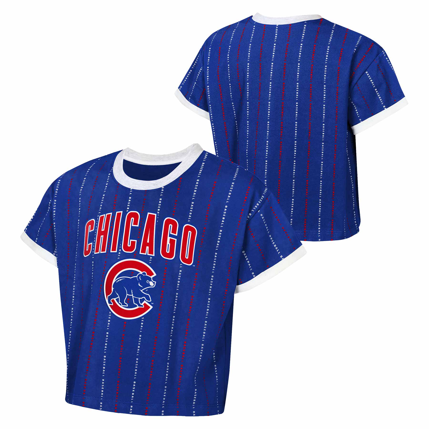 Chicago Cubs Youth Girls Keeper Fashion Short Sleeve T Shirt - Image 3
