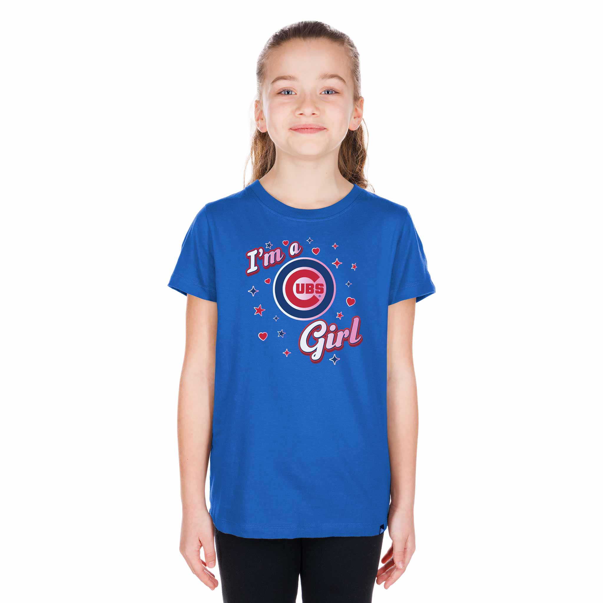 Chicago Cubs Youth Girls New Era I'm A Girl T-Shirt