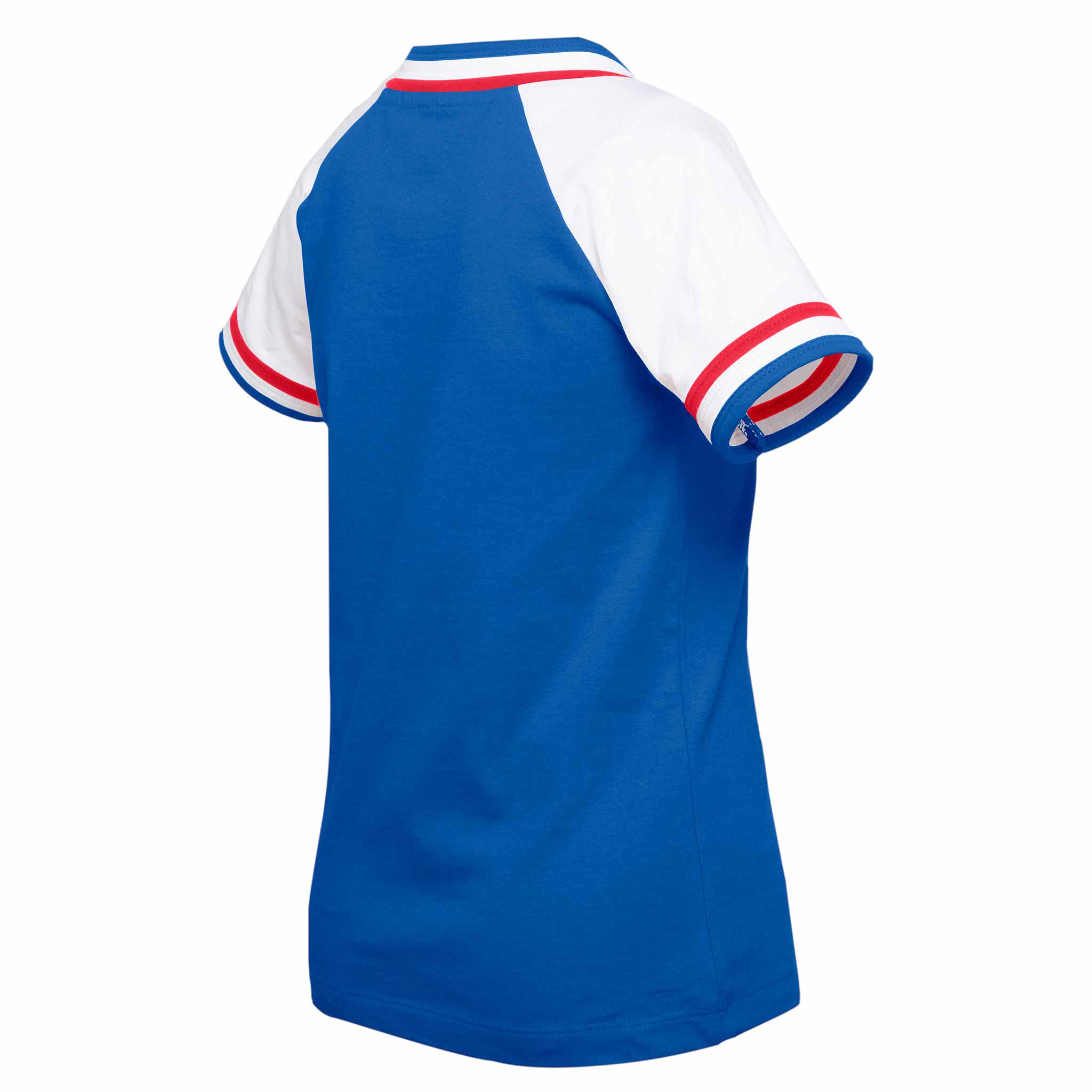Chicago Cubs Youth Girls New Era Script V Neck T-Shirt - Image 2