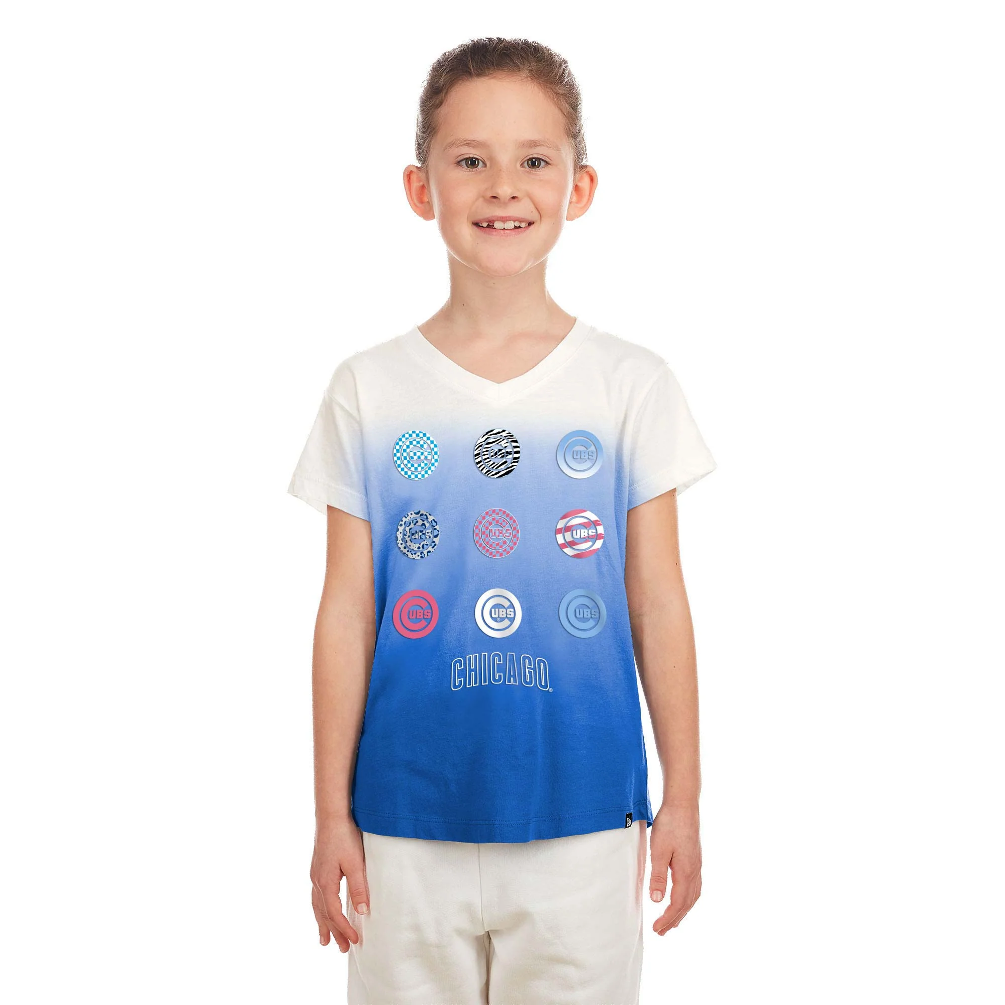 Chicago Cubs Youth Girls Multi Logo T-Shirt - Image 3