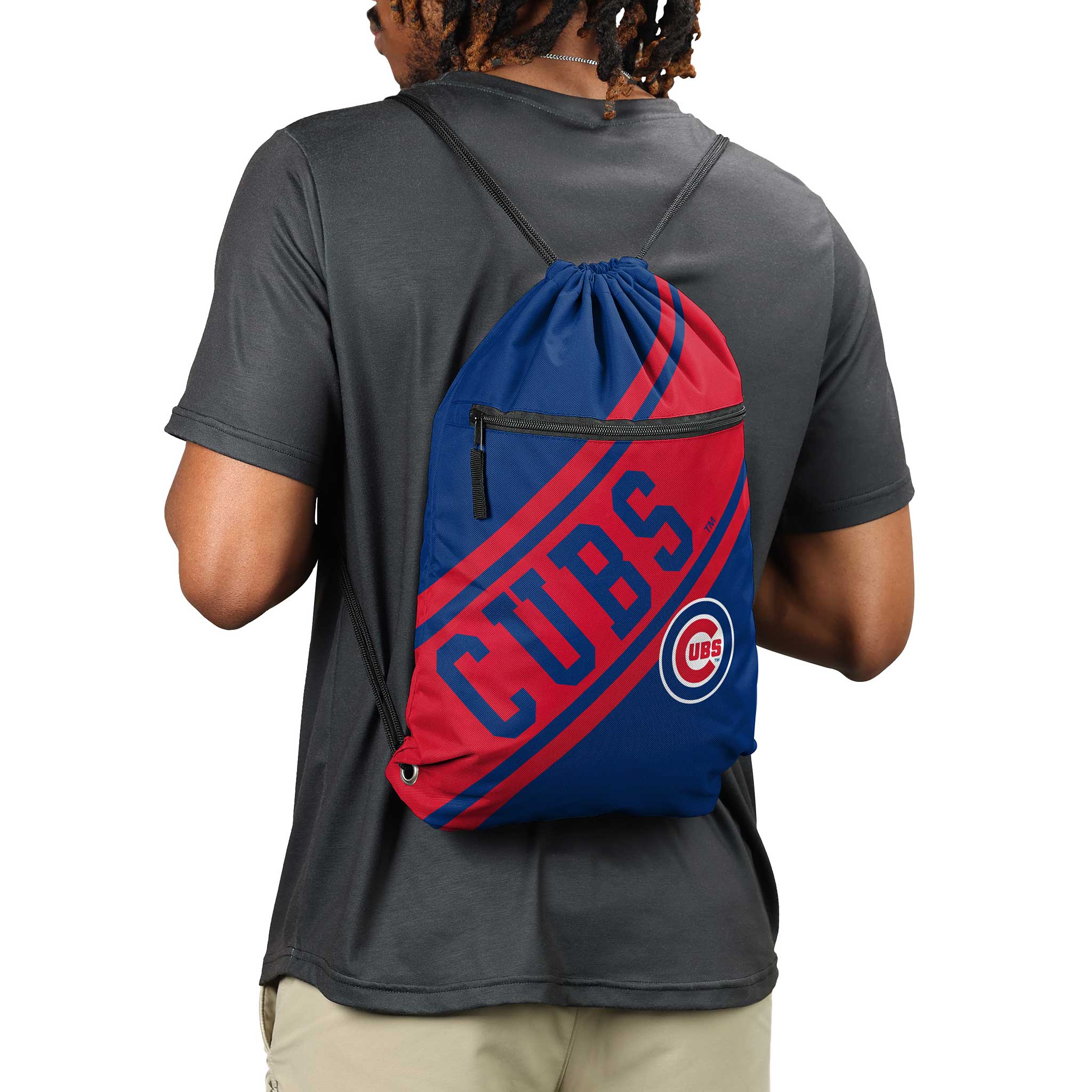 Chicago Cubs Zippered Drawstring Bag - Image 2