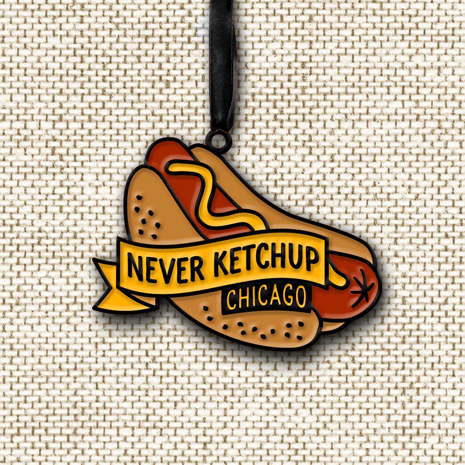 Chicago Hot Dog Ornament - Image 3