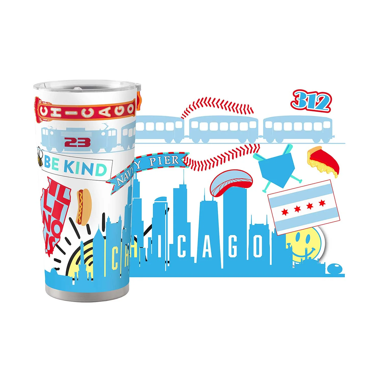 Chicago Native Design 20oz Tumbler - Image 2