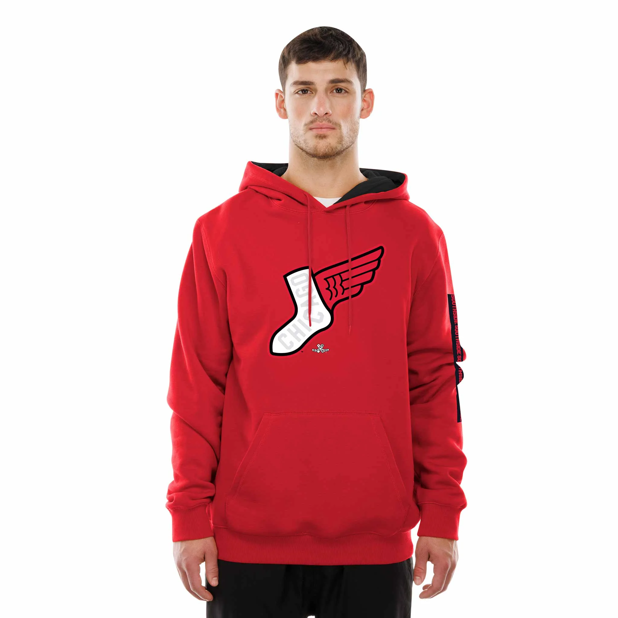 Chicago White Sox New Era 2025 City Connect Winged Sock Logo Hooded Sweatshirt - Image 3